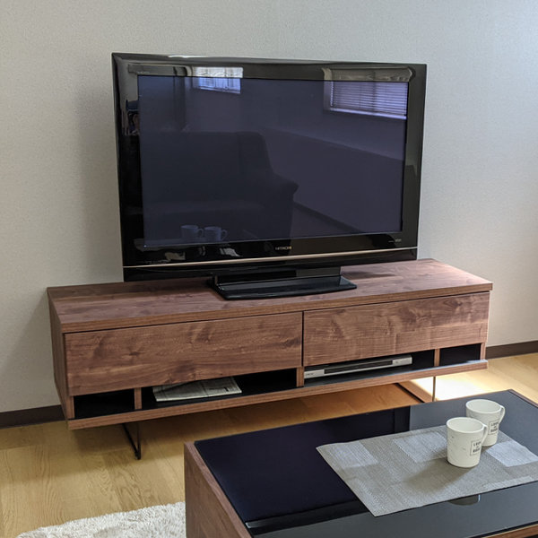 テレビ台 ローボード 北欧風 木目調シンプルデザイン 日本製 幅150cm （ テレビボード TV台 TVボード テレビラック AVボード テレビ  収納 完成品 リビング収納 モダン 高級感 木目 国産 ブラウン おしゃれ ） 【 ブラウン 】