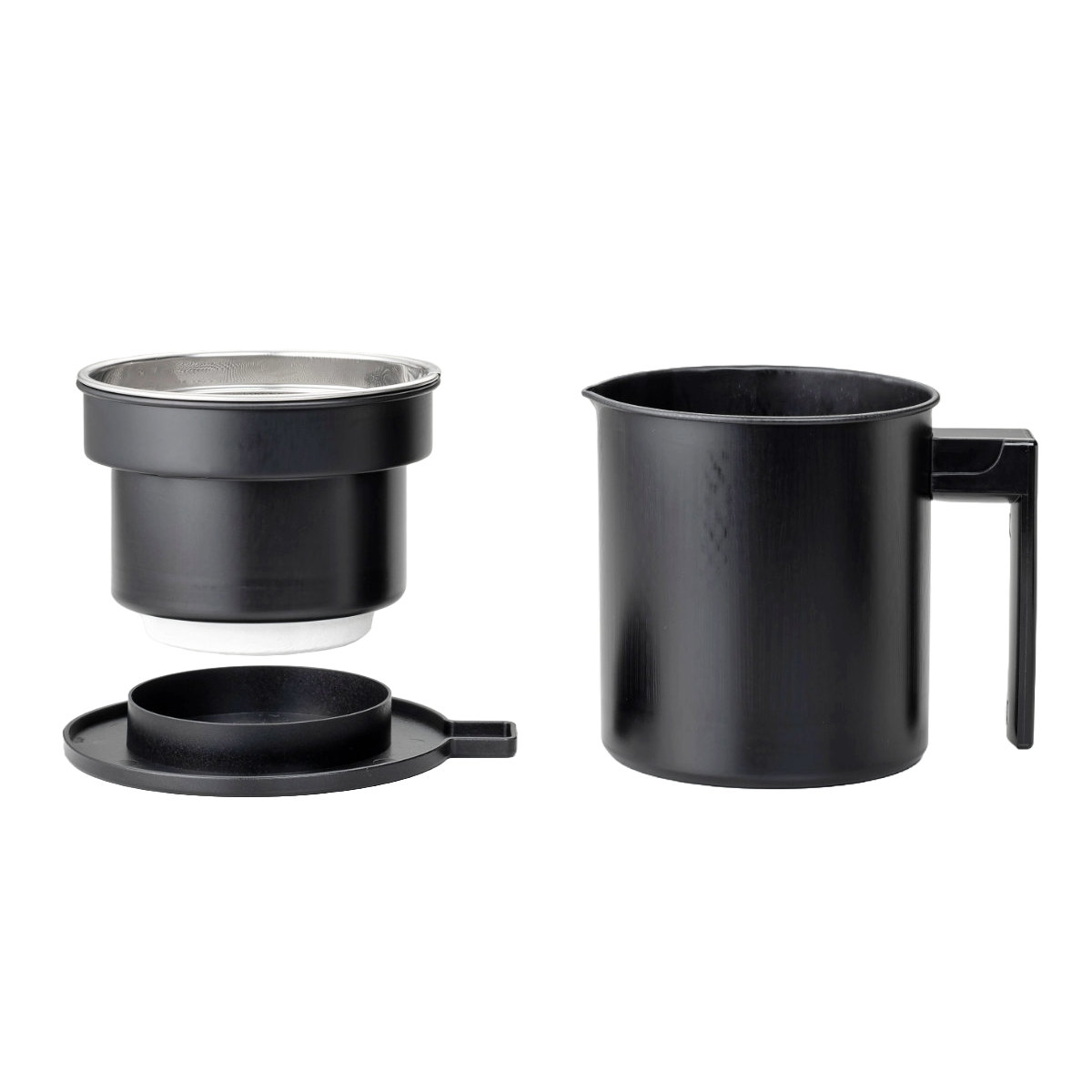 オイルポット 500ml 活性炭油ろ過ポット フッ素加工 ( 油こし器 油濾過 油ポット 活性炭フィルター こし網付き 日本製 活性炭 油濾し 濾過器 注ぎ口付き ろ過 調理器具 調理用品 油保存 ふっ素加工 キッチン用品 )