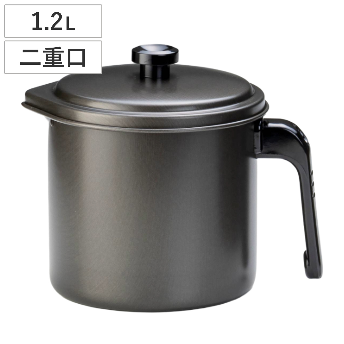 オイルポット 1.2L プレシャス 二重口 フッ素加工 （ 日本製 油こし器 油濾過 油ポット オイルストッカー 油濾し 液だれしにくい メッシュ 取っ手付き 1.2リットル 油保存 ろ過 濾し網付き コシ網付き こし網付き 酸化予防 ）