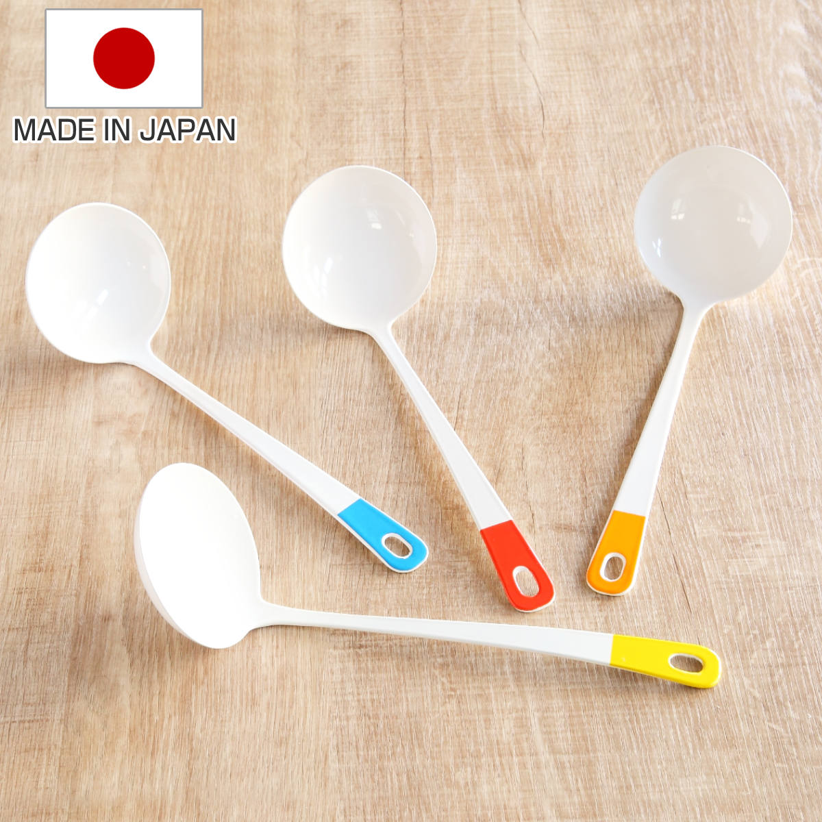 レードル クルール Couleur ステンレス製 お玉 ホーロー 日本製 （ おたま 琺瑯 白 ワンポイント キッチンツール 調理器具 キッチン雑貨 おしゃれ かわいい オシャレ お洒落 ） 【ブルー】