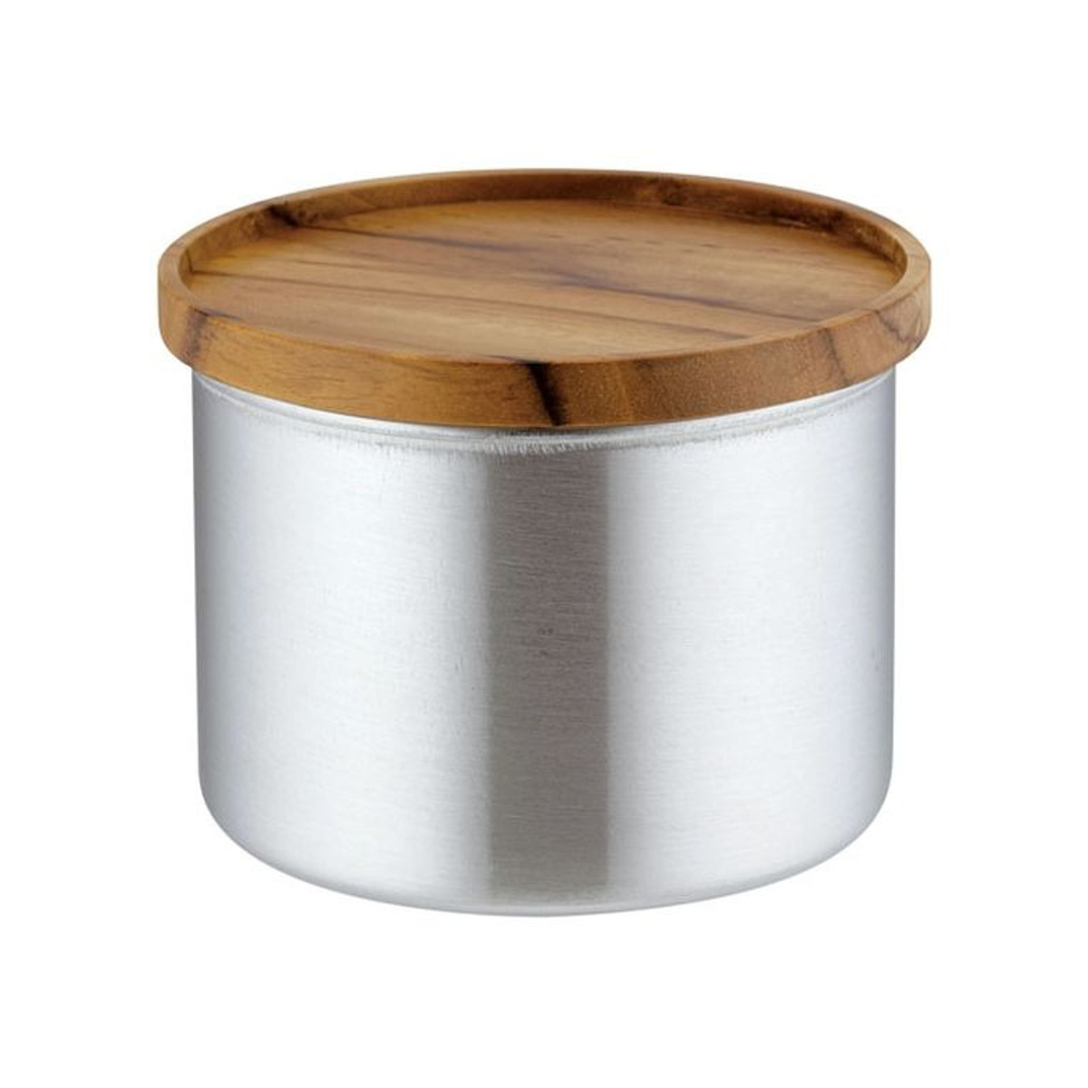 保存容器 ステンレス キャンディーポット ( 調味料容器 調味料入れ ストッカー ステンレス製キャニスター 密閉 日本製 木蓋 パッキン付き 丸型 スパイス 砂糖 塩 紅茶 緑茶 調味料ポット )