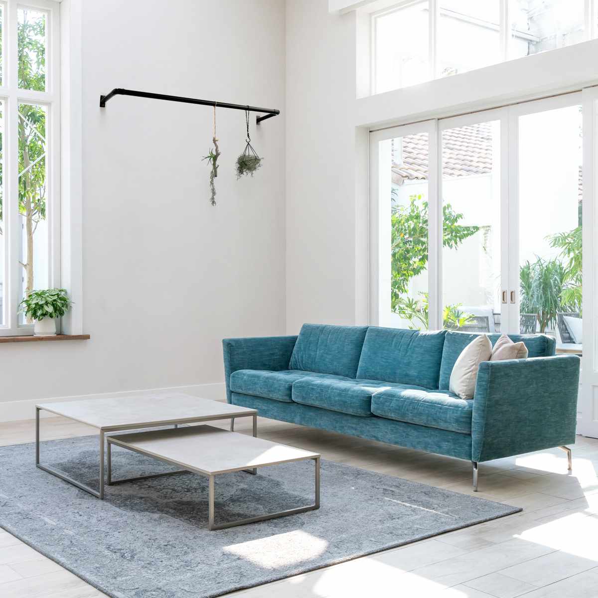 室内物干し DRY・WAVE 壁付U型ハンギングパイプ 物干し 約 25×180cm ( 壁付け物干し U型 ハンギングパイプ ドライ・ウェーブ 日本製 ハンガーパイプ カット可 壁付 25×180 収納 ディスプレイ ブラック )