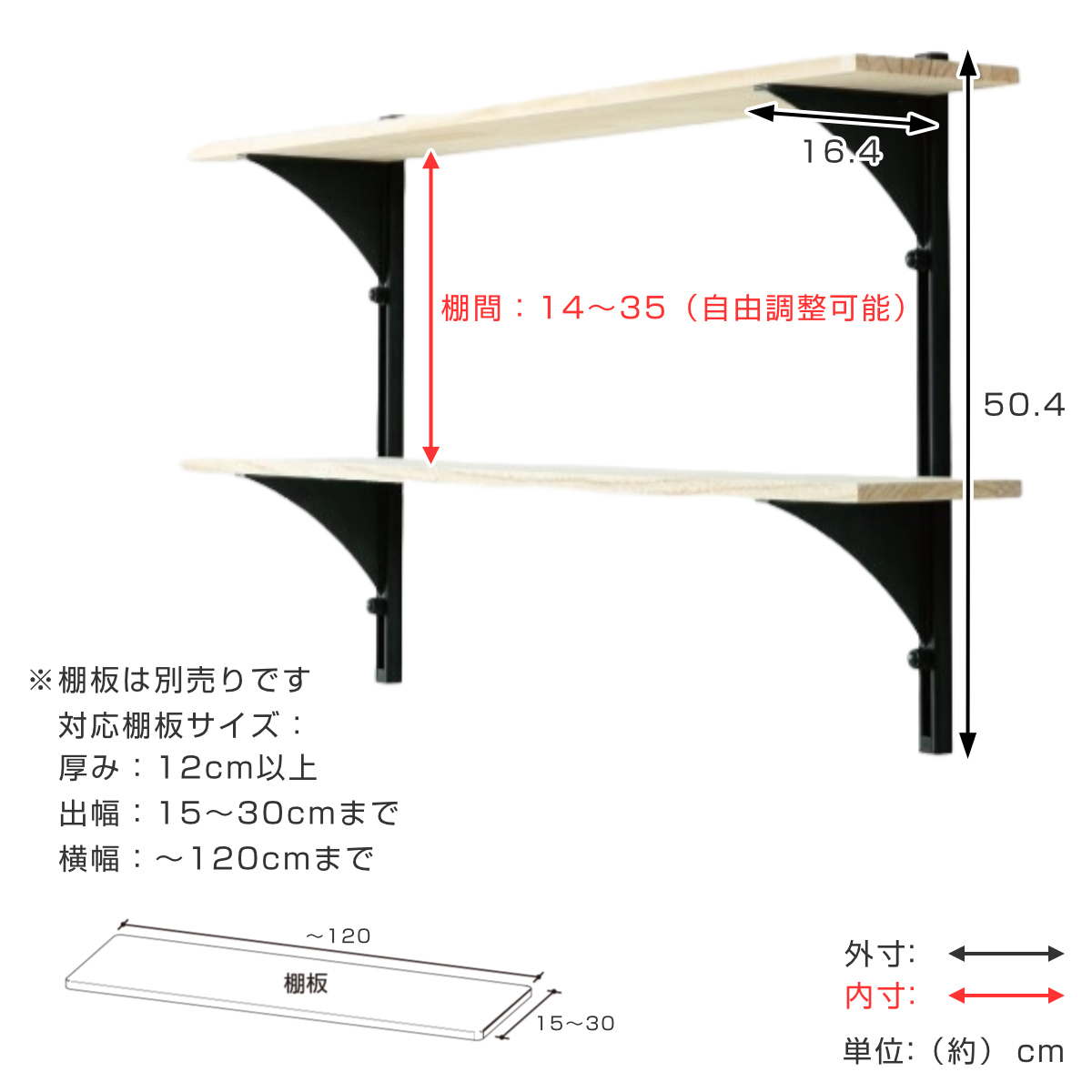 ランドリーラック DIYシェルフ 洗濯機収納 DIY 壁付け ( ランドリー 収納 洗濯機上 ラック シェルフ 壁面収納 洗濯機上ラック オープンラック 石膏ボード 高さ 調節 無段階 )