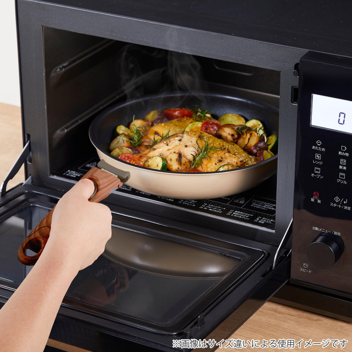 フライパン 24cm 深型 IH対応 和楽亭 とれパン 取っ手が取れる ふっ素加工 ( ガス火対応 オーブン対応 炒め鍋 金属ヘラOK フッ素加工 24センチ いため鍋 アルミ製 軽量 着脱ハンドル別売り ハンドルが取れる )