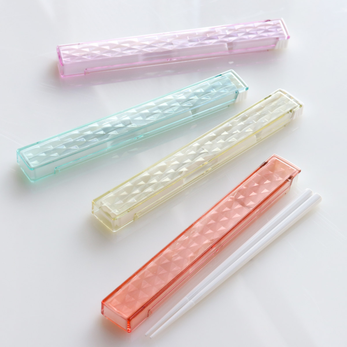 ジュエリアント 箸・箸箱セット TAKENAKA ( 18cm 箸 箸&箸箱セット 箸箱セット お箸 おしゃれ 日本製 はし 弁当 お弁当 スライド式 折れ曲げ式 持ち運び お弁当用 携帯用 ) 【パープル】