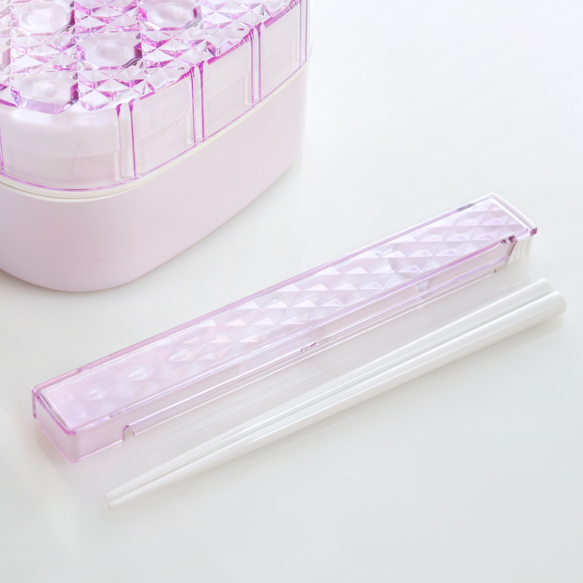 ジュエリアント 箸・箸箱セット TAKENAKA ( 18cm 箸 箸&箸箱セット 箸箱セット お箸 おしゃれ 日本製 はし 弁当 お弁当 スライド式 折れ曲げ式 持ち運び お弁当用 携帯用 ) 【パープル】 パープル