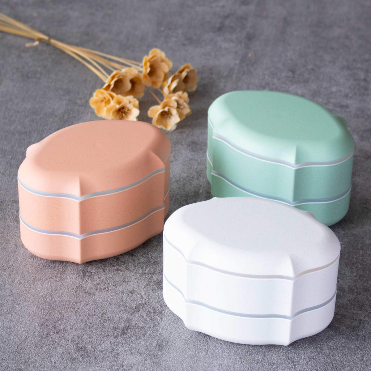 弁当箱 460ml 2段 フレモ ランチボックス TAKENAKA ( お弁当箱 食洗機対応 レンジ対応 おしゃれ 女子 大人 日本製 食洗機OK レンジOK お弁当 弁当 一段 二段 1段 ランチバンド付き 女性 かわいい ) 【ピンク】 ピンク