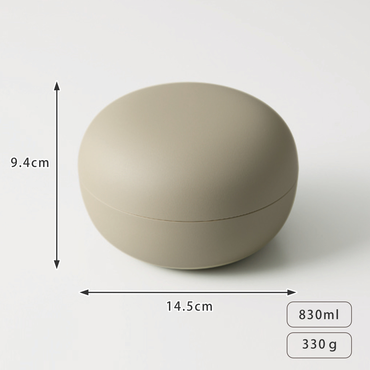 弁当箱 830ml mayu 丼ランチボックス TAKENAKA ( お弁当箱 食洗機対応 レンジ対応 どんぶり 麺 丼 日本製 ドーム蓋 パッキンなし 食洗機OK レンジOK ランチボックス お弁当 2段 ランチバンド付き ドーム型 おしゃれ かわいい ) 【ライトカーキ】 ライトカーキ