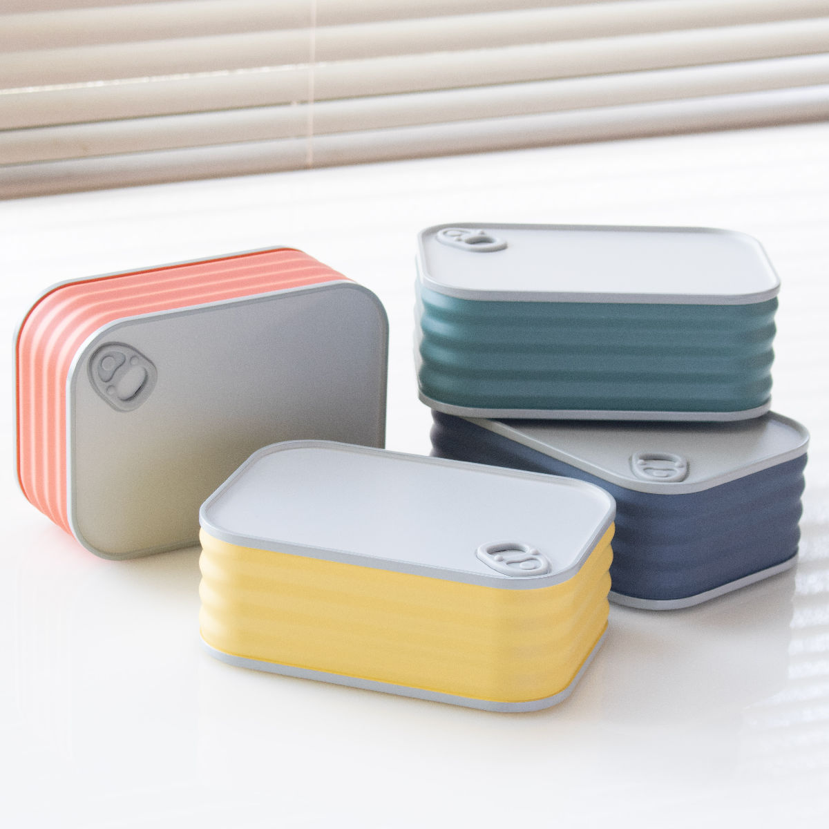 弁当箱 600ml イートカン ランチボックス TAKENAKA ( お弁当箱 食洗機対応 レンジ対応 1段 日本製 缶詰 食洗機OK レンジOK お弁当 おしゃれ 缶 デザイン かわいい ) 【ネイビー】 ネイビー