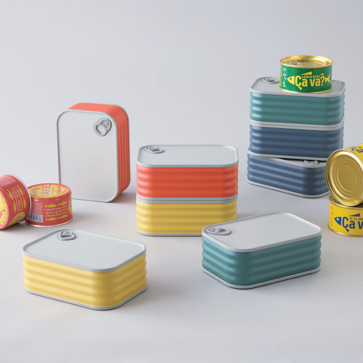 弁当箱 600ml イートカン ランチボックス TAKENAKA ( お弁当箱 食洗機対応 レンジ対応 1段 日本製 缶詰 食洗機OK レンジOK お弁当 おしゃれ 缶 デザイン かわいい ) 【ネイビー】 ネイビー