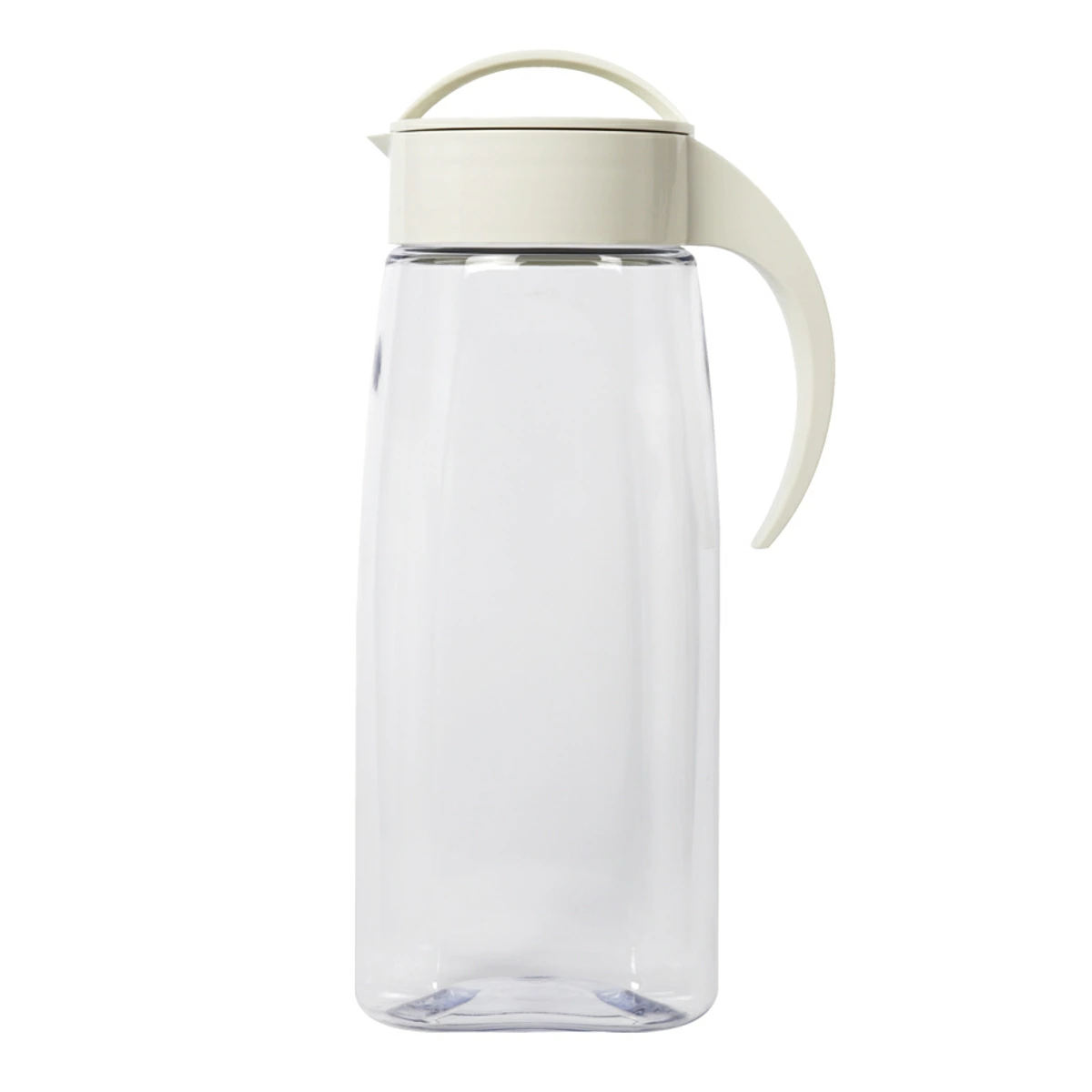 冷水筒 ピッチャー 2.2L ファインジャグ プラスチック 横置き 耐熱 ( 水差し 茶ポット 熱湯 麦茶 冷水ポット 約 2リットル 大容量 スクリュータイプ 取っ手付き 広口 ハンドル付き シンプル 日本製 ) 【ライトブルー】 ライトブルー