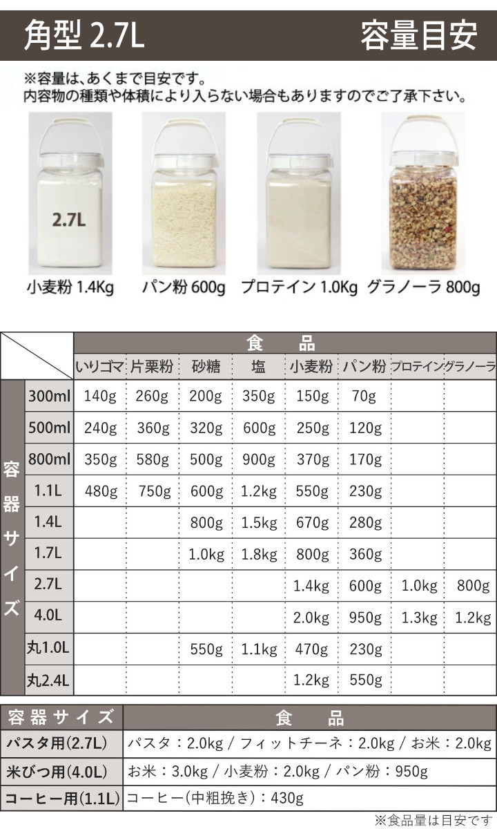 保存容器 2.7L フレッシュロック 角型 選べるカラー 白 緑 持ち手付き ( キッチン収納 キャニスター 調味料入れ ストッカー 密閉 透明 プラスチック 日本製 ワンタッチ 高気密 引き出し収納 中が見える 軽量 おしゃれ 大容量 ) 【グリーン】 グリーン