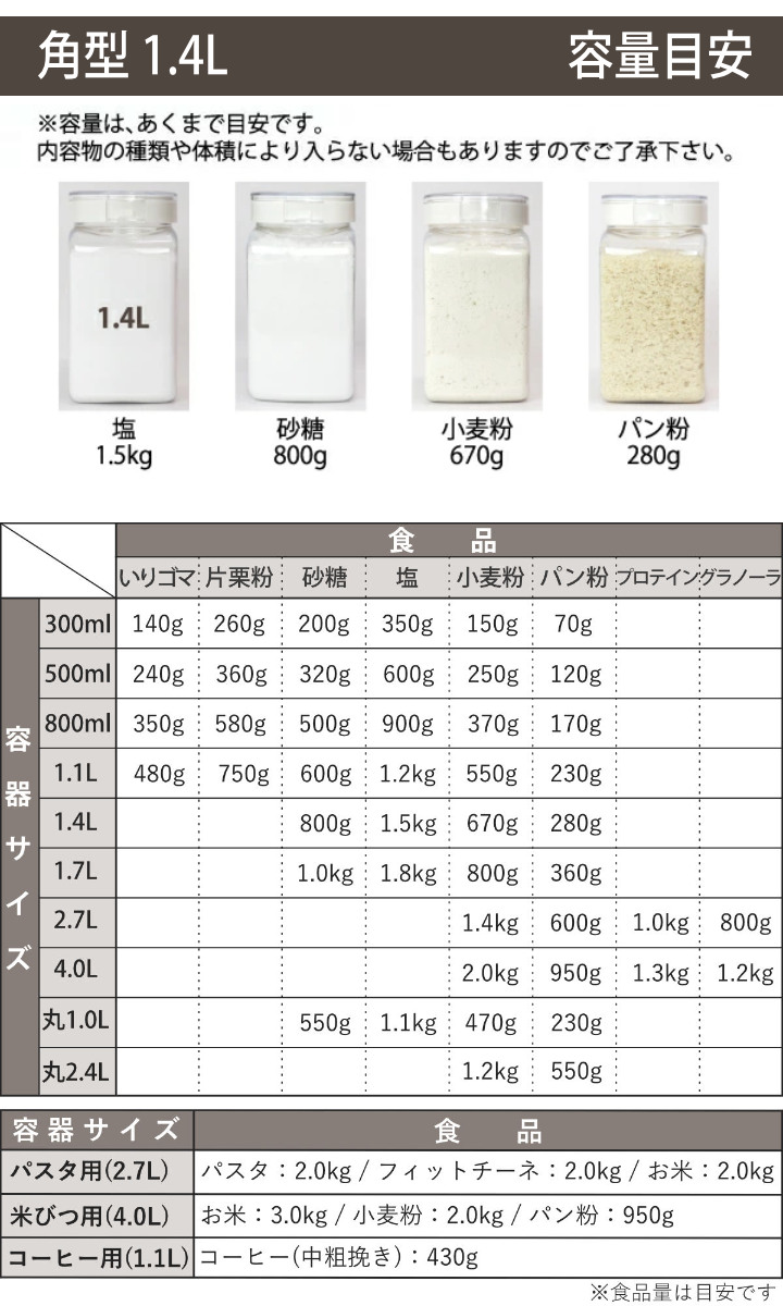 保存容器 1.4L フレッシュロック 角型 お得な同色6個セット 選べるカラー 白 緑 茶 ( キッチン収納 キャニスター 調味料入れ ストッカー 密閉 透明 日本製 プラスチック ワンタッチ 高気密 引き出し収納 冷蔵庫収納 中が見える ) 【ホワイト】 ホワイト