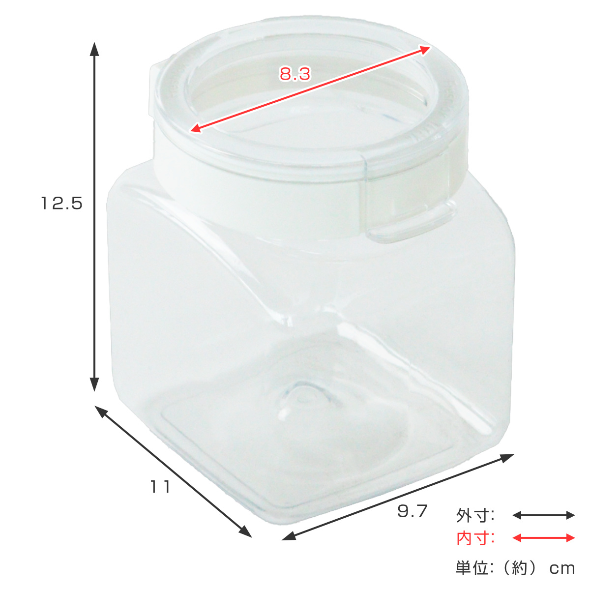 保存容器 800ml フレッシュロック 角型 選べるカラー 白 緑 茶 ( キッチン収納 キャニスター 調味料入れ ストッカー 密閉 透明 プラスチック 日本製 ワンタッチ 高気密 引き出し収納 冷蔵庫収納 中が見える 軽量 おしゃれ ) 【チャコールブラウン】 チャコールブラウン