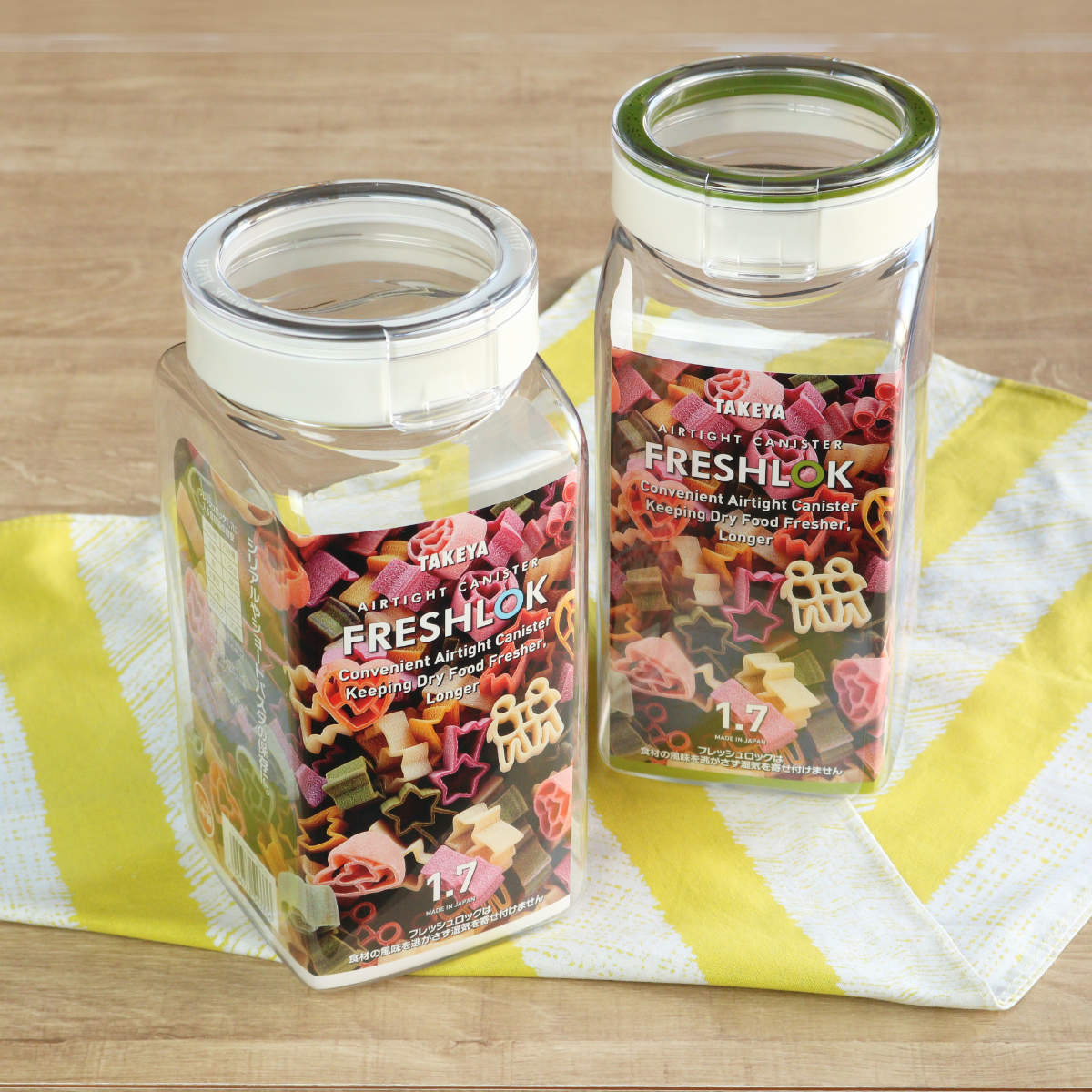 保存容器 1.7L フレッシュロック 角型 お得な同色6個セット 選べるカラー 白 緑 茶 ( キッチン収納 キャニスター 調味料入れ プラスチック 引き出し収納 冷蔵庫収納 FRESHLOK キッチン 収納 シンク下 粉物入れ ) 【チャコールブラウン】 チャコールブラウン