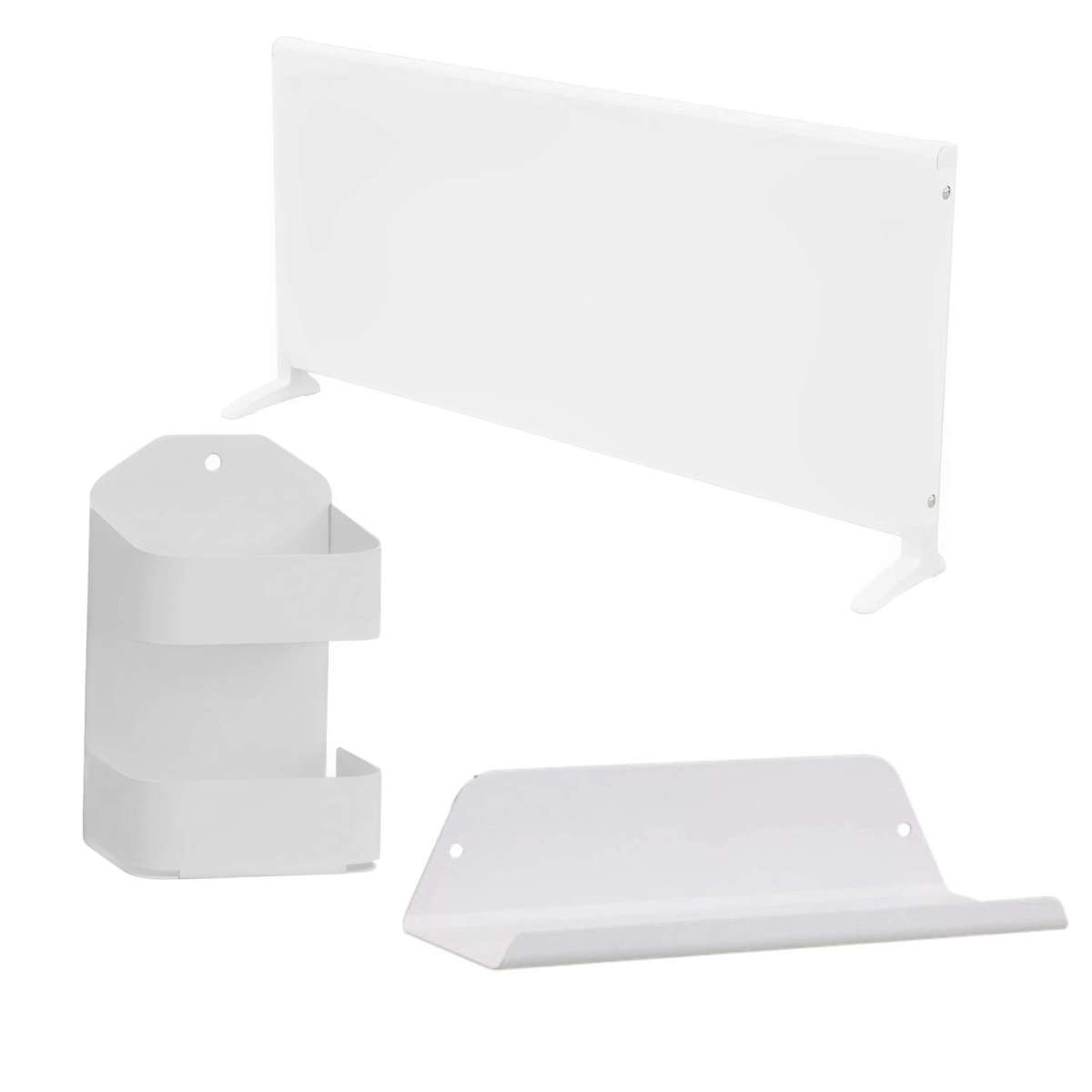 マグネットボード スタンド プラス ハイタイプ 幅60cm トレイ 小物ホルダー ( マグネット ラック キッチン 収納 整理 整頓 卓上 置き型 マグネット収納 キッチン収納 棚 トレー シンク コンロ 周り スチールボード 3点セット )