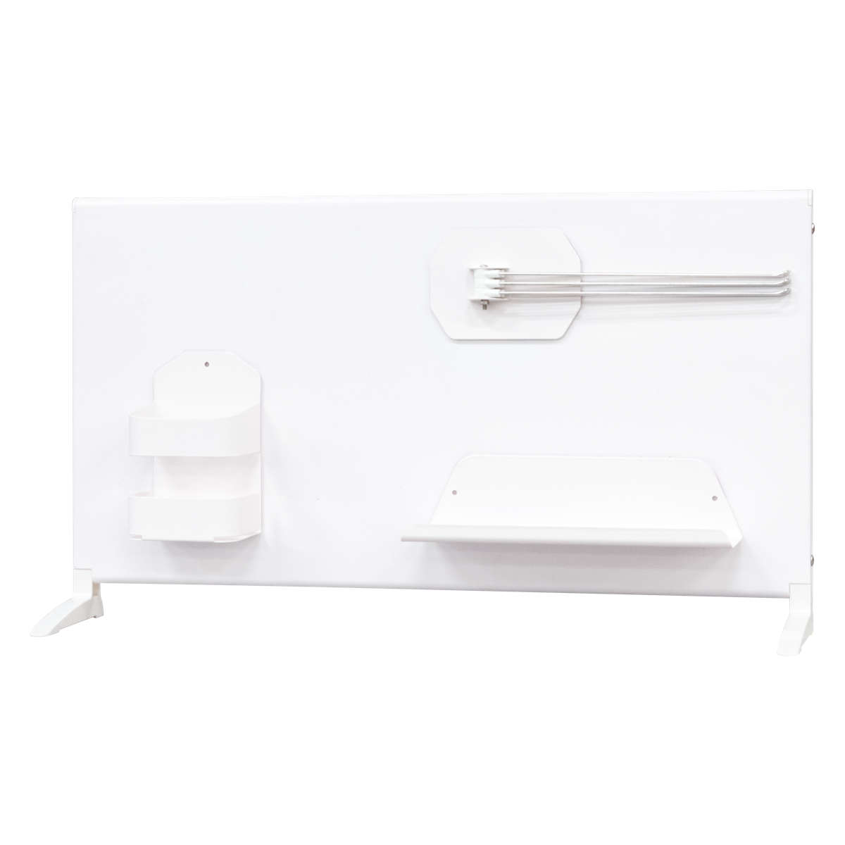 マグネットボード スタンド プラス ハイタイプ 幅60cm トレイ ホルダー ふきん掛け ( マグネット ラック キッチン 収納 整理 整頓 卓上 置き型 マグネット収納 キッチン収納 トレー シンク コンロ 周り スチールボード 4点セット )