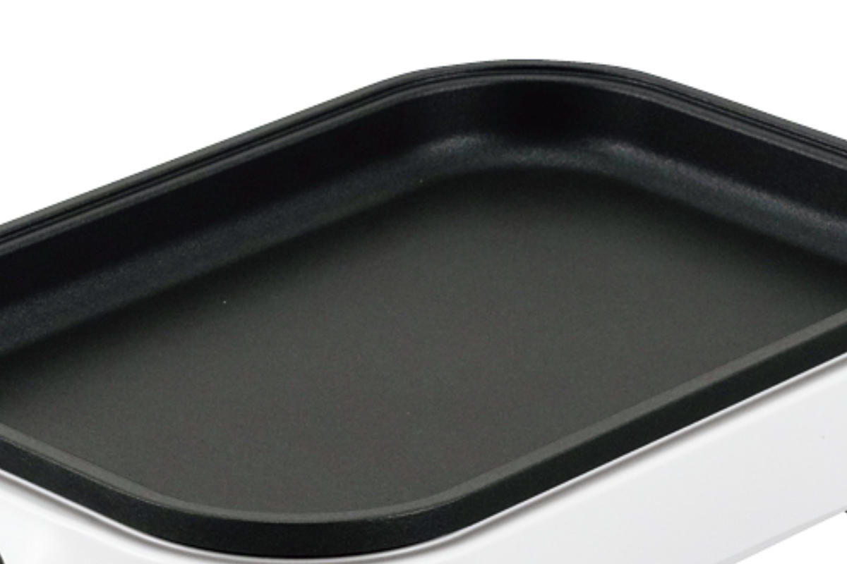 コンパクトホットプレート 卓上 蓋付き ( ホットプレート 平面プレート ミニ 1~2人用 ふた付き ふっ素加工 1人暮らし キッチン家電 調理家電 電気 ホワイト )