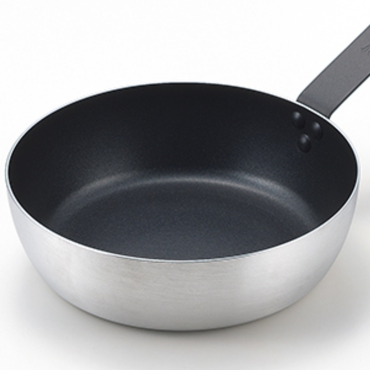 フライパン 22cm 深型 IH対応 たいめいけん 煮込みハンバーグパン ( ガス火対応 ふっ素加工 軽い 炒め鍋 アルミフライパン いため鍋 片手鍋 22センチ フッ素加工 フッ素コーティング アルミ製 軽量 )