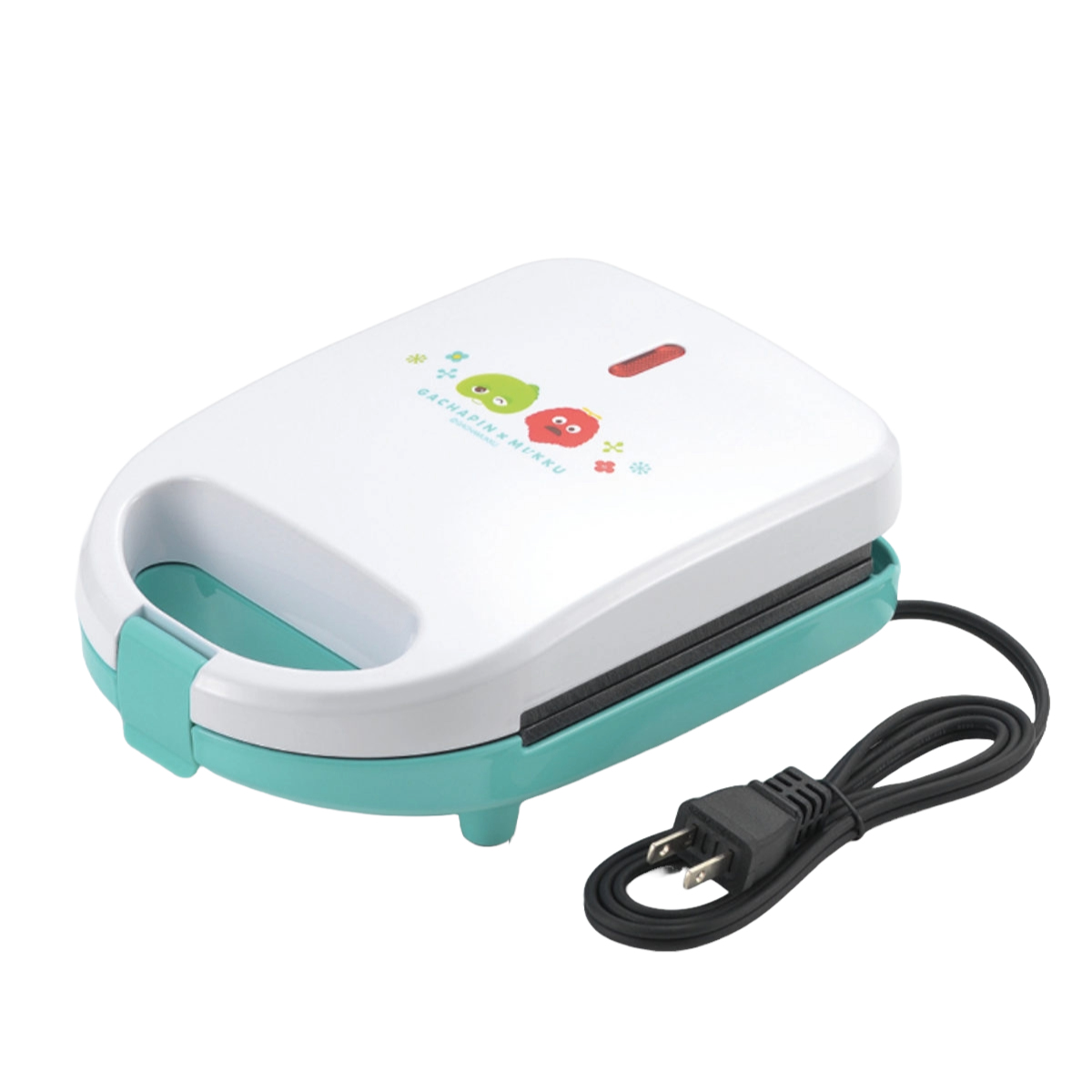 ホットサンドメーカー 電動 ガチャピン・ムック ( ホットサンド 朝食 パーティー おやつ 子供 おしゃれ コンパクト 両面 焼き 食パン サンドイッチ ふっ素加工 調理家電 キッチン家電 電気 かわいい キャラクター )