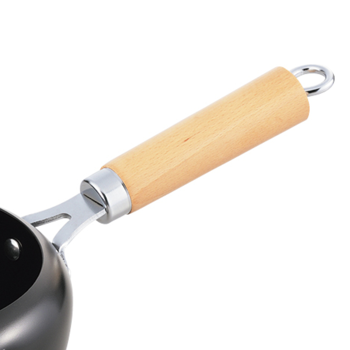 片手天ぷら鍋 20cm IH対応 蓋付き ラルス 油はねしにくい揚げ鍋 ( ガス火対応 揚げ鍋 片手鍋 20センチ 揚げ鍋鉄製 鉄鍋 揚げ物鍋 揚鍋 天婦羅鍋 片手フライ鍋 鍋 なべ 黒 ブラック )