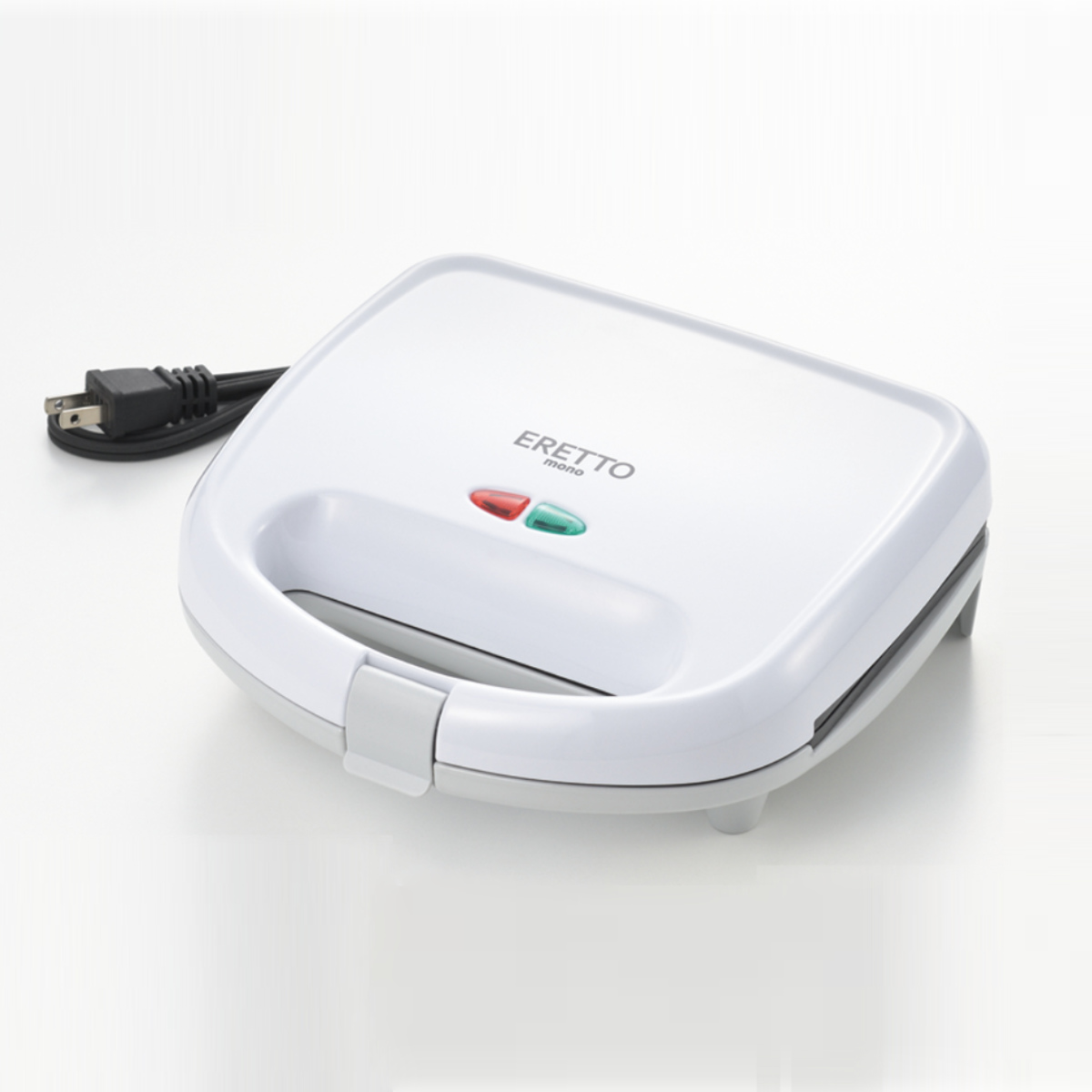 ホットサンドトースター ERETTO mono ホットサンドメーカー 電気 ( ホットサンド 朝食 パーティー おやつ コンパクト 両面 焼き 食パン サンドイッチ ふっ素加工 調理家電 キッチン家電 シンプル おしゃれ )