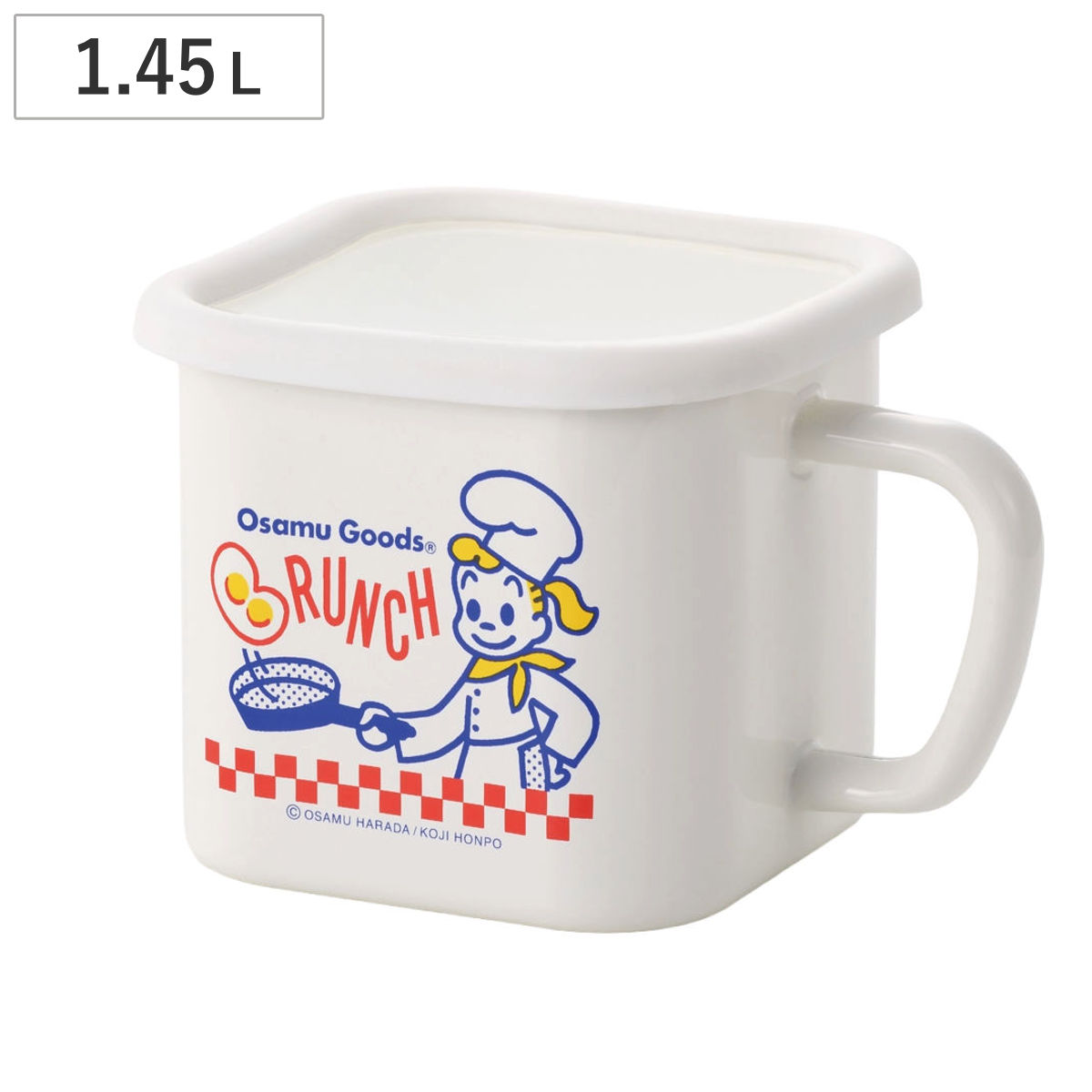 保存容器 OSAMU GOODS ブランチ ホーロー マルチ スクエアポット （ 調味料ポット ホーロー保存容器 味噌ポット 角型 密閉 直火OK 調味料入れ 日本製 キャニスター みそ容器 ストッカー フードコンテナ 取っ手付き 冷蔵 琺瑯 ）