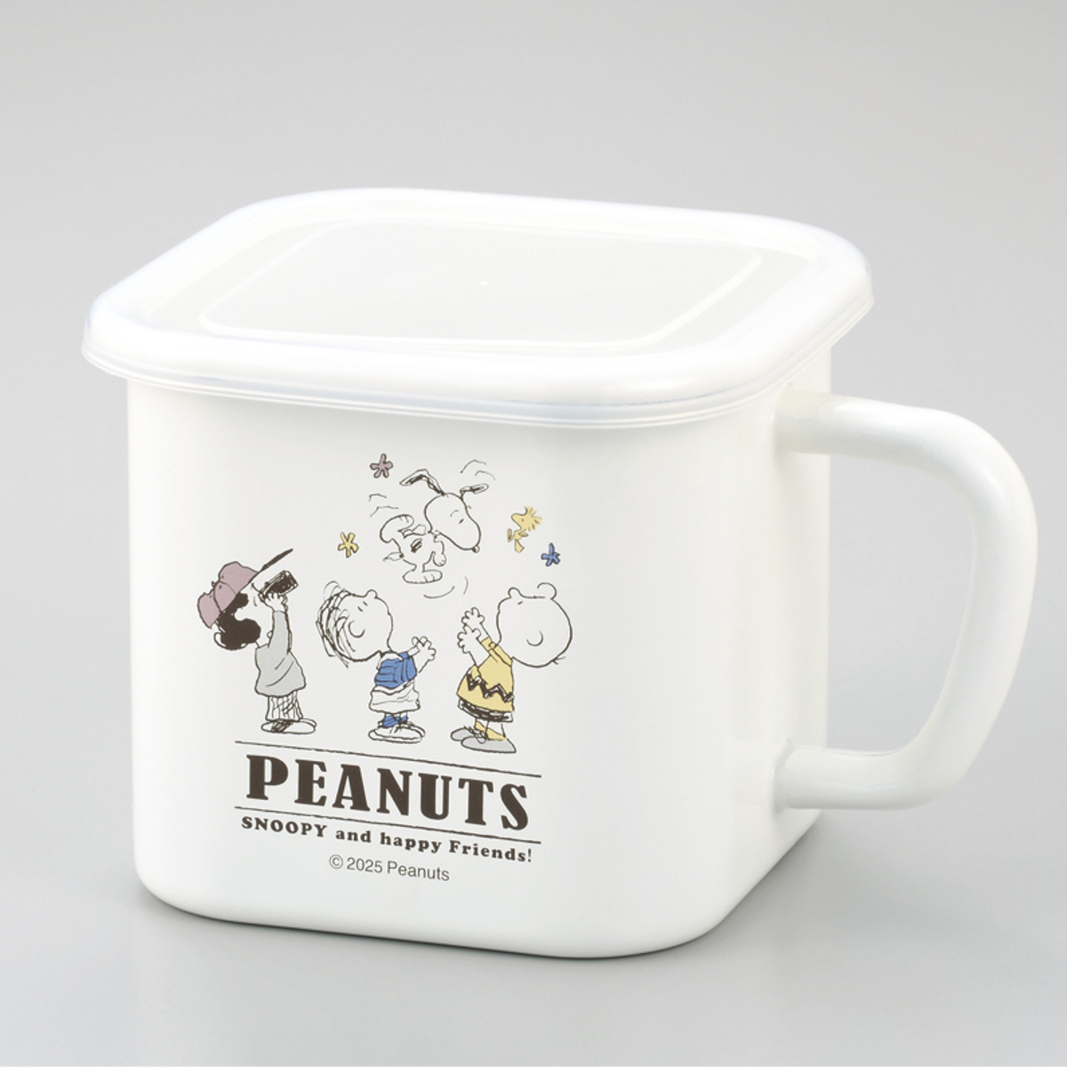 保存容器 スヌーピー ホーロー マルチ スクエアポット 味噌ポット