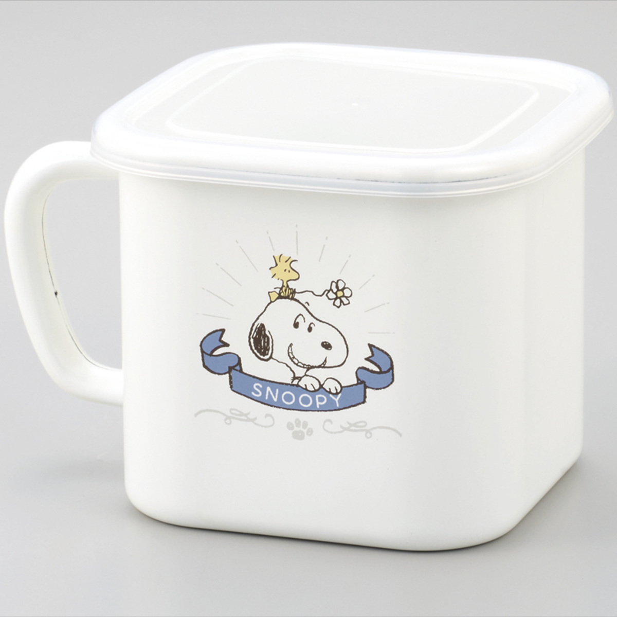 保存容器 スヌーピー ホーロー マルチ スクエアポット 味噌ポット