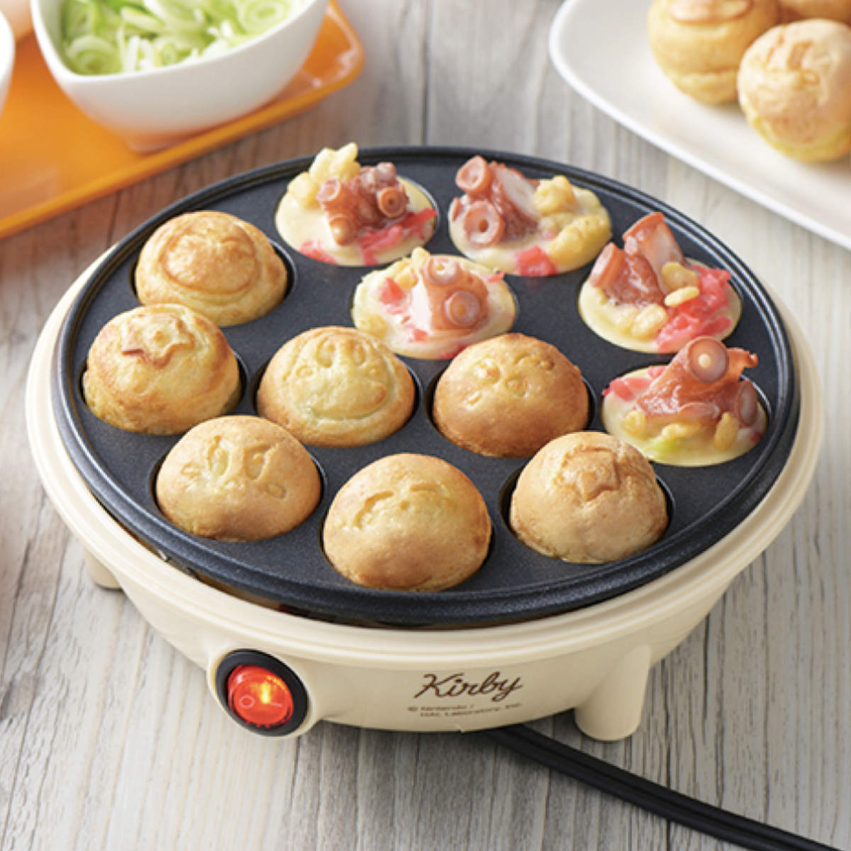電気たこ焼き器 星のカービィ ( ホットプレート たこ焼き器 タコ焼き器 タコ焼きプレート 丸型 カービィ たこ焼き タコ焼き フッ素加工 卓上 調理家電 キッチン家電 キッチン用品 台所用品 料理道具 家電 可愛い キャラクター )