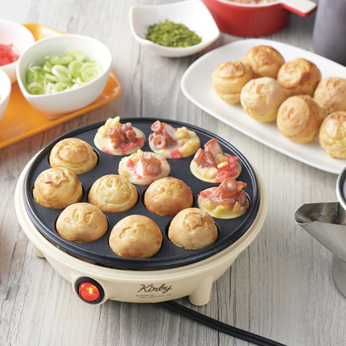 電気たこ焼き器 星のカービィ ( ホットプレート たこ焼き器 タコ焼き器 タコ焼きプレート 丸型 カービィ たこ焼き タコ焼き フッ素加工 卓上 調理家電 キッチン家電 キッチン用品 台所用品 料理道具 家電 可愛い キャラクター )