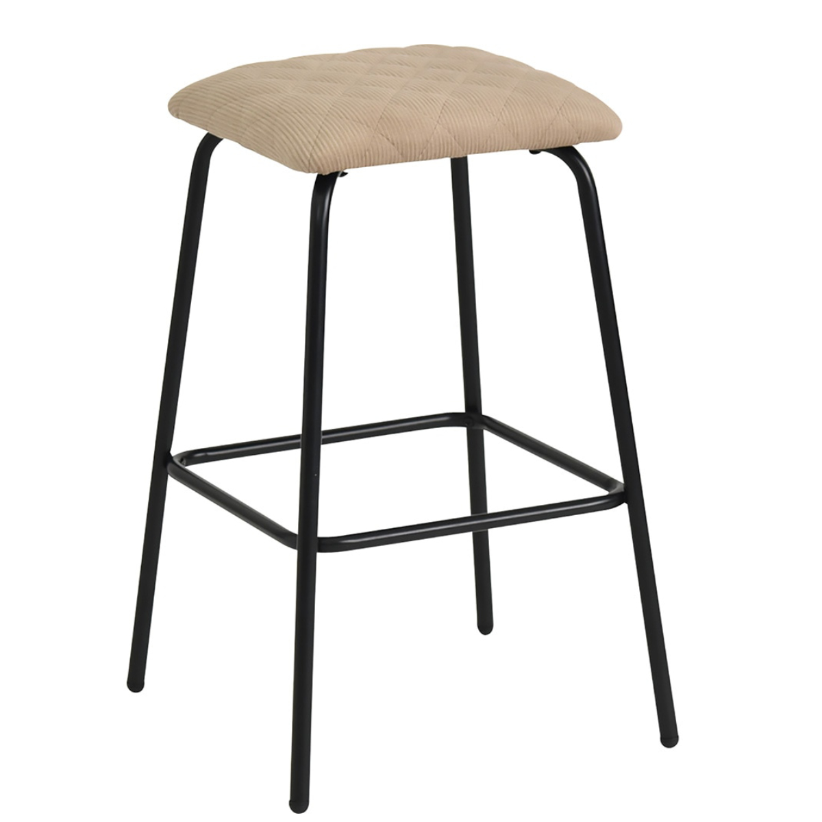 カウンターチェア 座面高63cm 2脚セット ゲンブ ハイスツール ( スツール チェア チェアー 1人掛け イス 椅子 いす 腰掛け キッチン 背もたれなし カウンター バーチェア クッション座面 ファブリック スチール ) 【グリーン】 グリーン