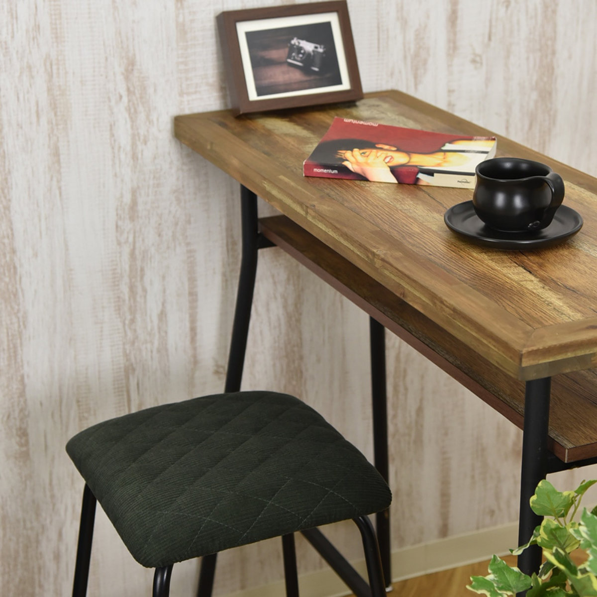 カウンターチェア 座面高63cm 2脚セット ゲンブ ハイスツール ( スツール チェア チェアー 1人掛け イス 椅子 いす 腰掛け キッチン 背もたれなし カウンター バーチェア クッション座面 ファブリック スチール ) 【グリーン】 グリーン