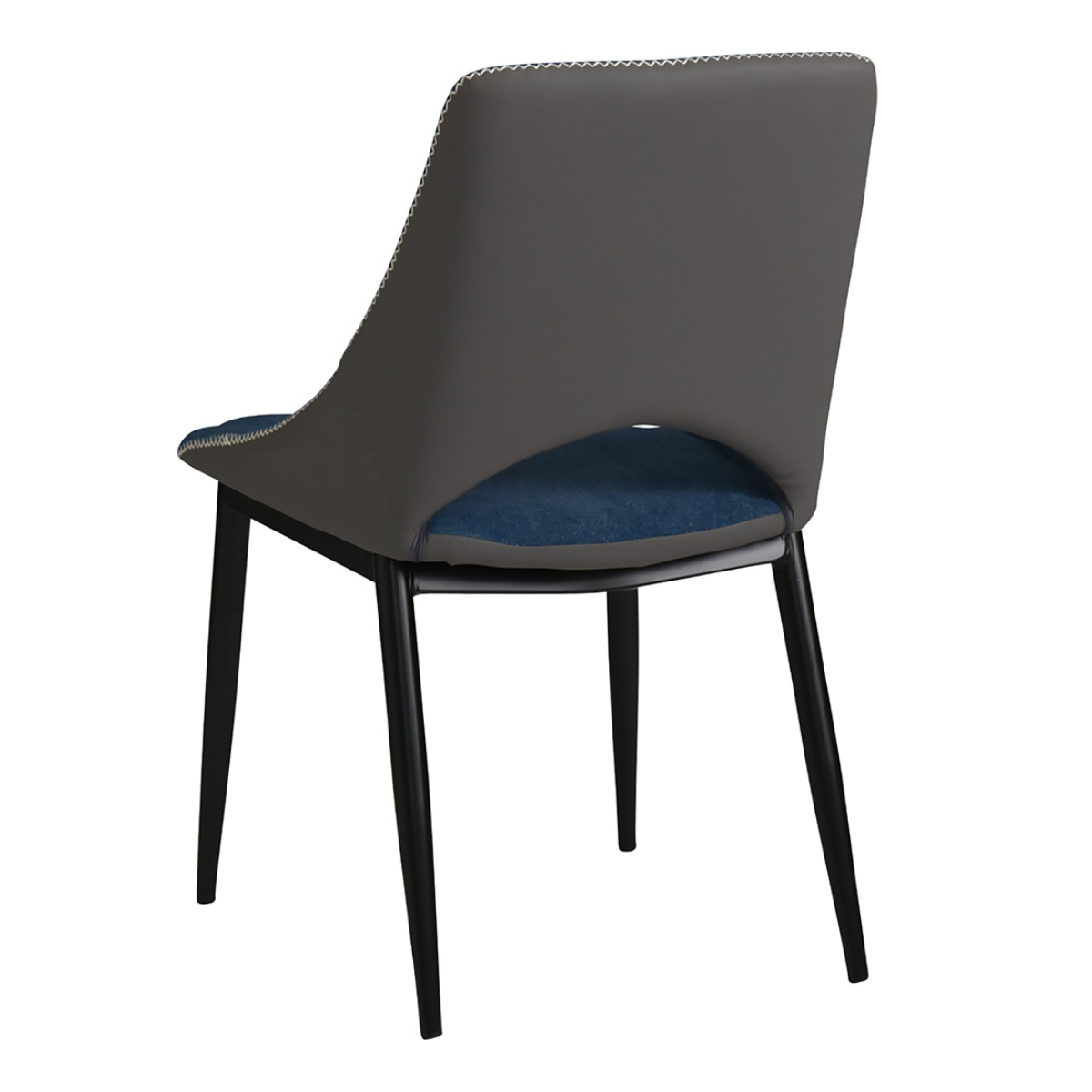 ダイニングチェア 座面高44cm 2脚入 メロン ファブリック ( チェア ダイニング イス 椅子 食卓椅子 レザー調 スチール脚 いす 食卓 リビング リビングチェア ウレタン ツートンカラー デスクチェア ) 【ライトグレー】 ライトグレー