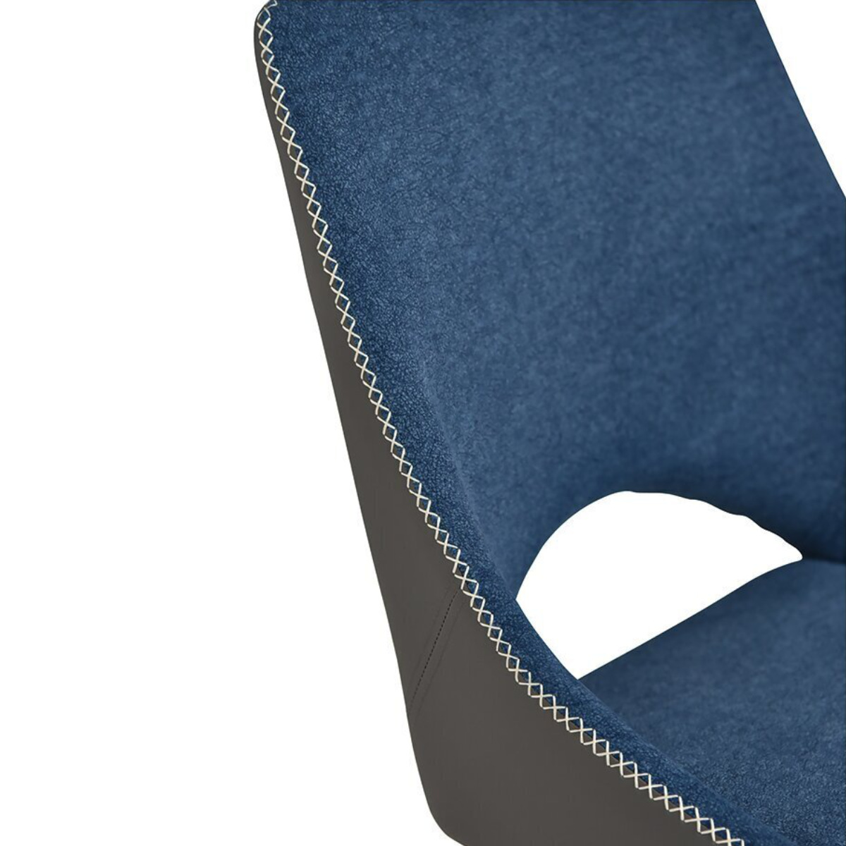 ダイニングチェア 座面高44cm 2脚入 メロン ファブリック ( チェア ダイニング イス 椅子 食卓椅子 レザー調 スチール脚 いす 食卓 リビング リビングチェア ウレタン ツートンカラー デスクチェア ) 【ライトグレー】 ライトグレー