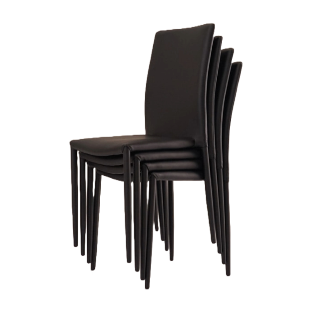 ダイニングチェア 座面高43cm 2脚セット スタッキング ( 食卓椅子 チェア イス 椅子 いす ダイニング 肘なし レザー調 ファブリック 完成品 ハイバック チェアー 食卓 リビング おしゃれ リビングチェア デスクチェア 積み重ね ) 【ライトベージュ】 ライトベージュ