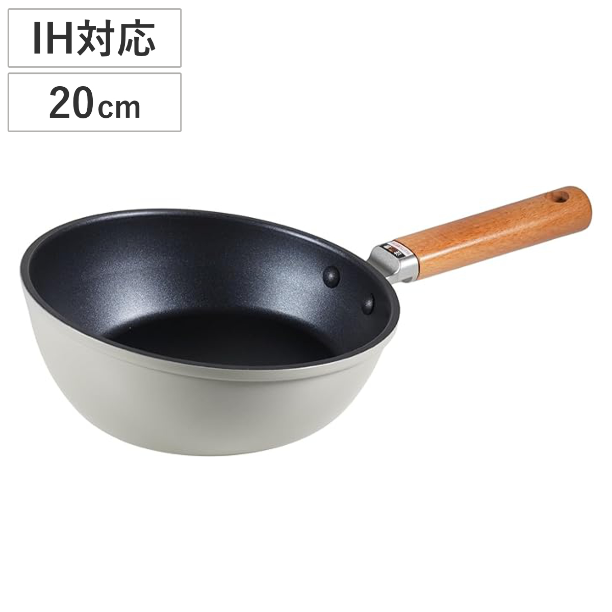 フライパン 20cm IH対応 フッ素加工 ラクミ 返しやすいフライパン