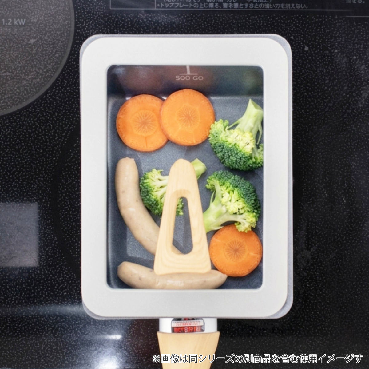 卵焼き器 13×18cm IH対応 蓋付き IH玉子焼&ガラス蓋セット ラクミ 深い卵焼き器 ( 卵焼きフライパン エッグパン 深型 アルミ 蓋 ふた フタ カバー 2点セット ガス火 フッ素コーティング 軽量 角型 長方形 蓋 ふた フライパン蓋 )