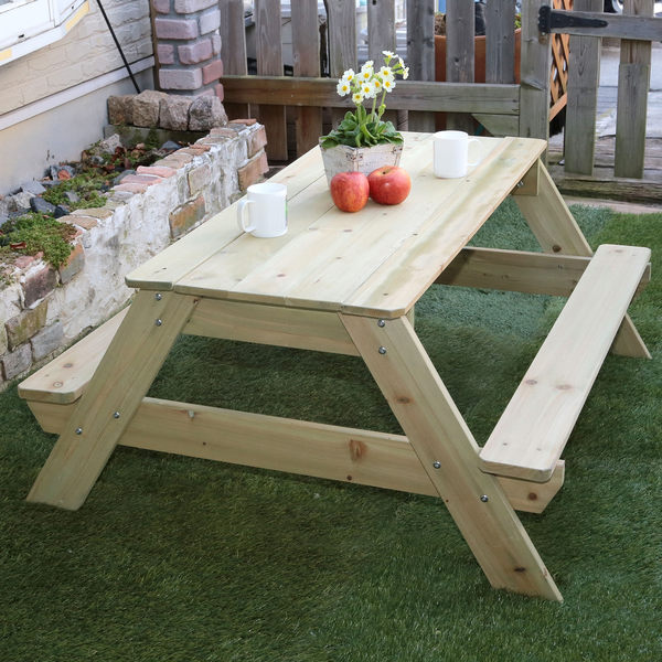 dショッピング |天然木 テーブル 砂場テーブル ガーデンテーブル