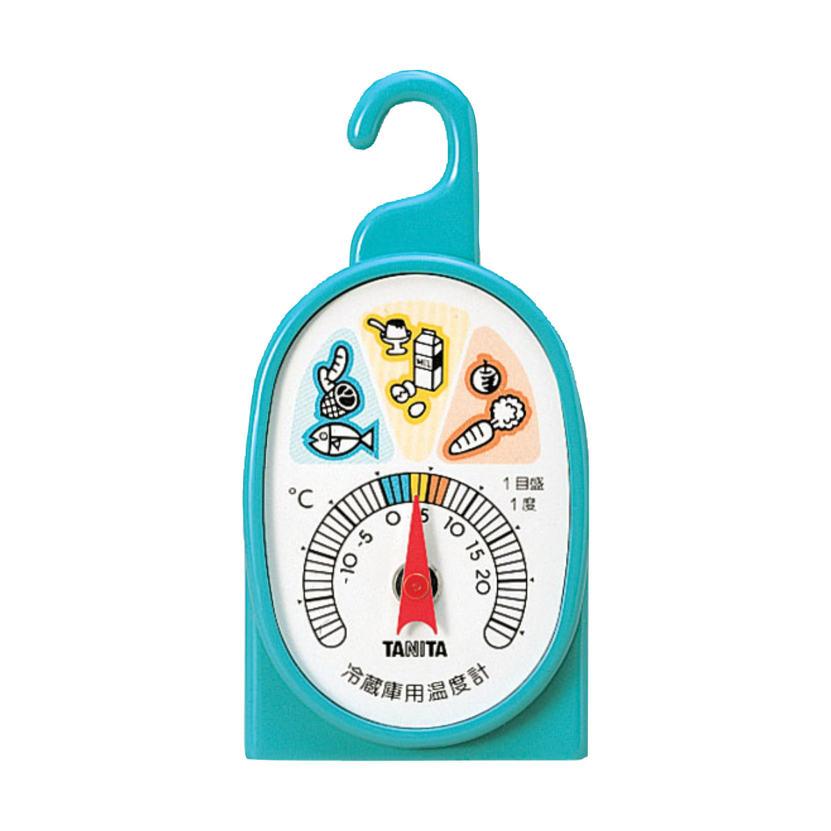 タニタ アナログ温度計 2個セット 冷凍用 冷蔵庫用 ( TANITA 温度計 冷蔵庫 冷凍庫 コンパクト フック付き 吊り下げ 温度管理 キッチンツール キッチン便利グッズ )