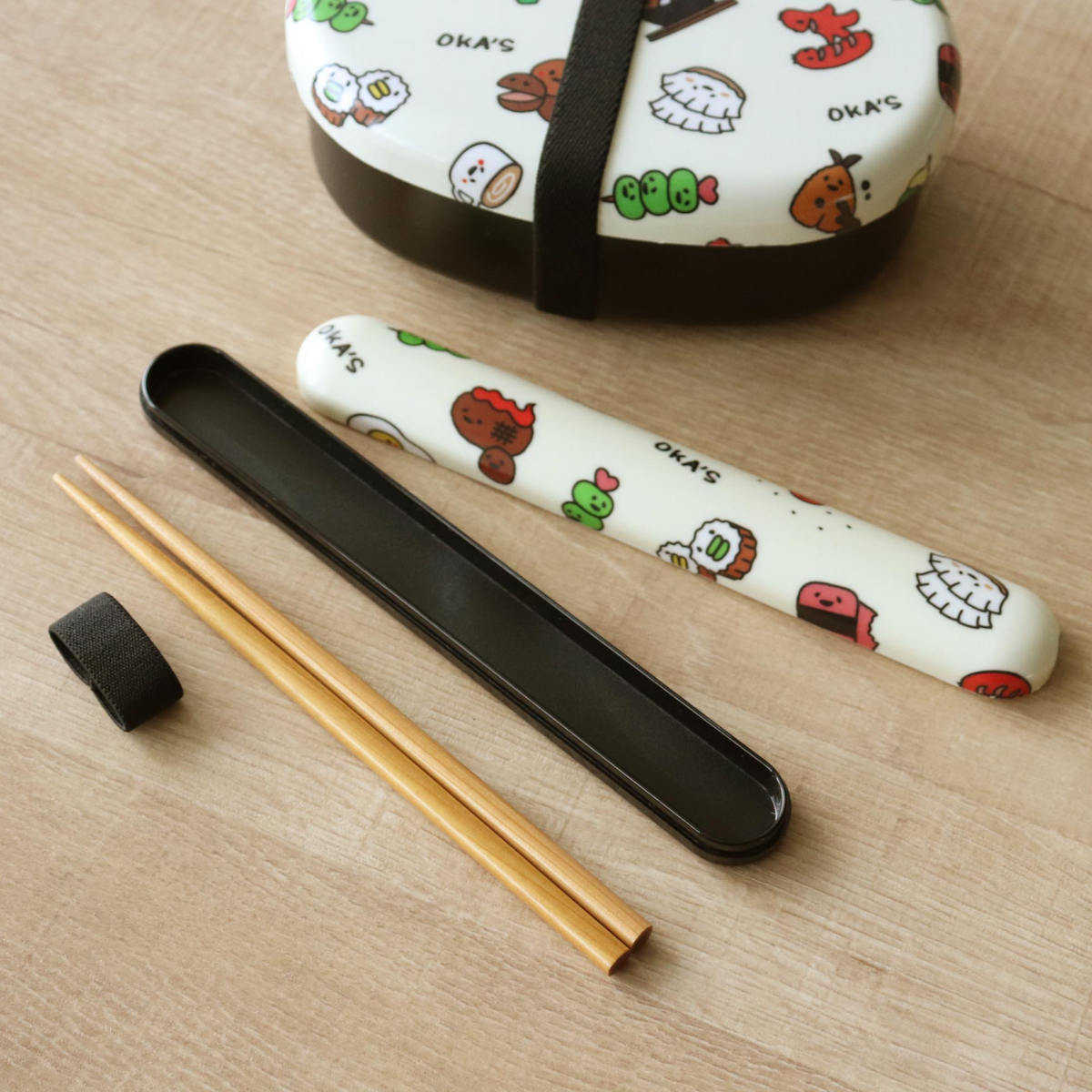 箸箱セット 布貼18.0布貼箸箱セット OKA’S ( 箸&箸箱セット お箸 箸箱 セット 箸&ケース カトラリー 日本製 18センチ お弁当用 ベルト付き 持ち運び 携帯用 子ども 大人 男女兼用 かわいい おしゃれ )