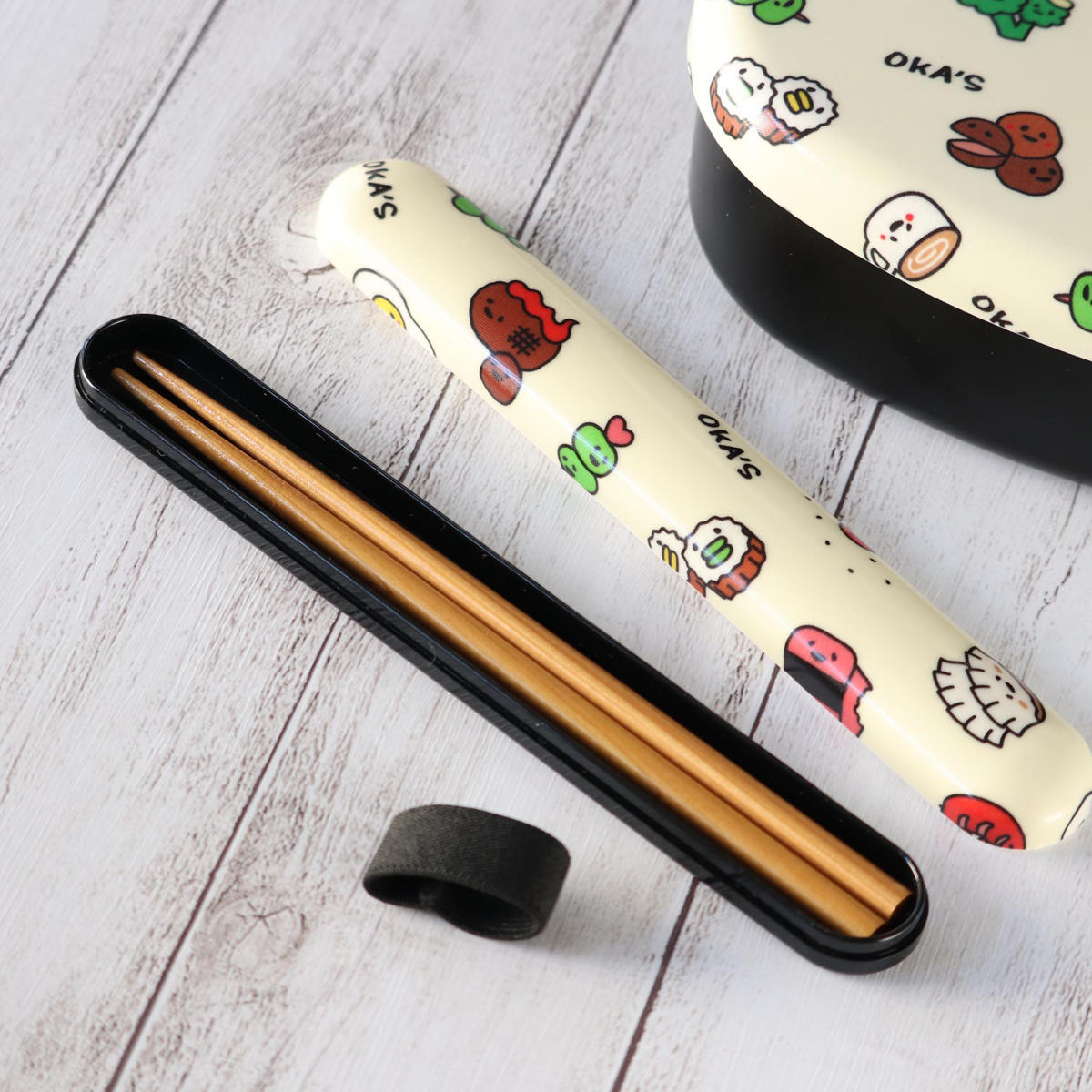 箸箱セット 布貼18.0布貼箸箱セット OKA’S ( 箸&箸箱セット お箸 箸箱 セット 箸&ケース カトラリー 日本製 18センチ お弁当用 ベルト付き 持ち運び 携帯用 子ども 大人 男女兼用 かわいい おしゃれ )