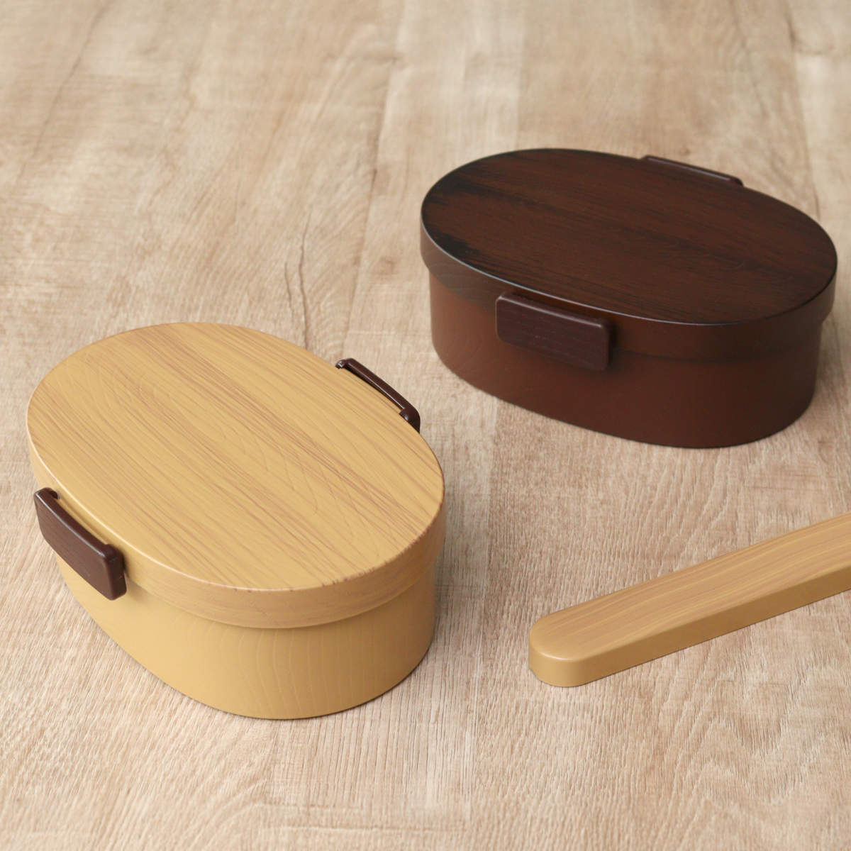 弁当箱 さっと洗えるお弁当箱 プレミアム 木目小判弁当 大 800ml タイト式 ( お弁当箱 ランチボックス レンジ対応 食洗機対応 一段 木目調 レンジOK 食洗機OK 弁当 お弁当 仕切り付き 大人 1段 日本製 ) 【ひのき】 ひのき