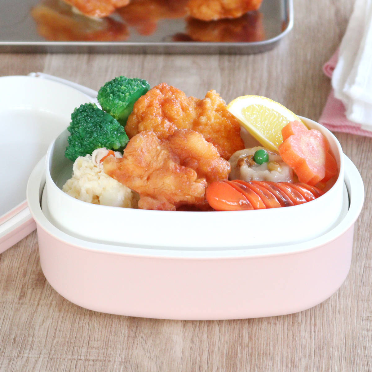 弁当箱 さっと洗えるお弁当箱 プレミアム 730ml 2WAY 2段 ( お弁当箱 ランチボックス レンジ対応 食洗機対応 一段 二段 2way レンジOK 食洗機OK 弁当 お弁当 大人 日本製 ) 【スモーキーピンク】 スモーキーピンク