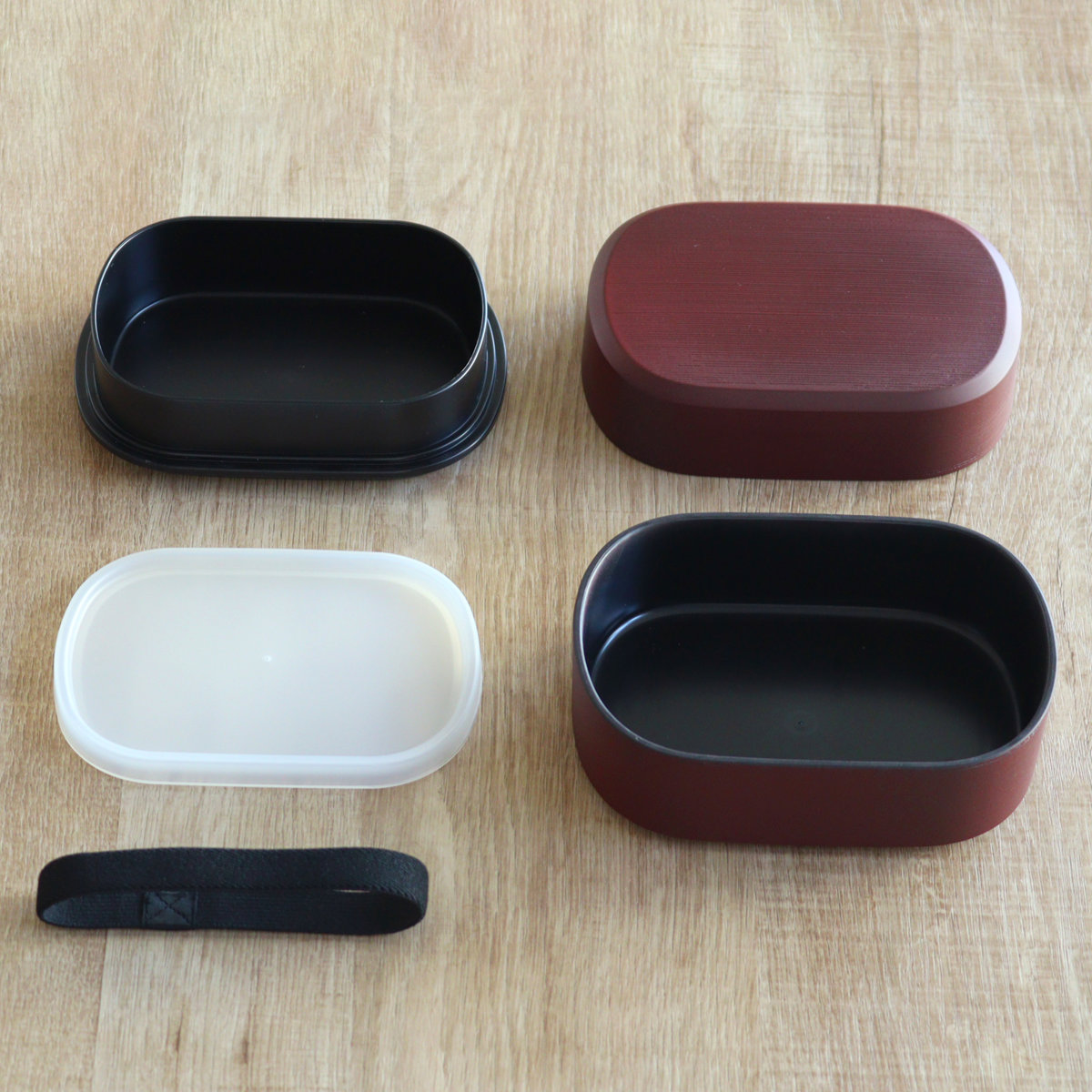 弁当箱 630ml 2段 刷毛目兼六弁当 銀朱 銀研 ( お弁当箱 食洗機対応 レンジ対応 バンド付 和 日本製 シンプル 二段 和風 レンジOK 食洗機OK 二段弁当箱 弁当 お弁当 ランチベルト付き シール蓋 ) 【銀朱】 銀朱