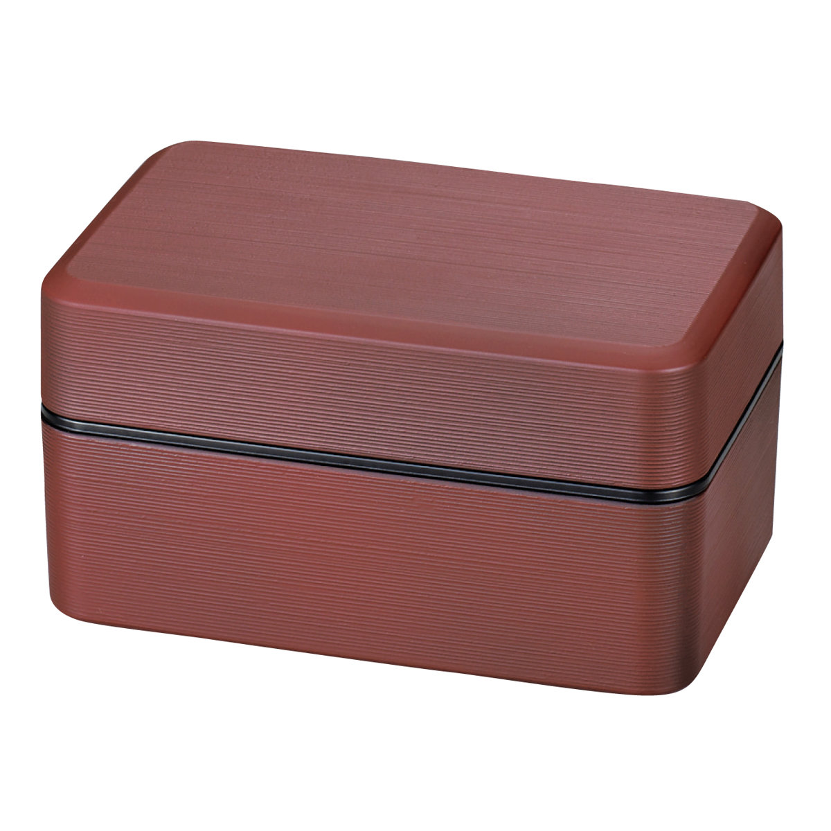 弁当箱 750ml 2段 大和千筋弁当 銀朱 銀研 ( お弁当箱 食洗機対応 レンジ対応 バンド付 和 日本製 シンプル 二段 和風 レンジOK 食洗機OK 二段弁当箱 弁当 お弁当 ランチベルト付き シール蓋 ) 【銀朱】 銀朱