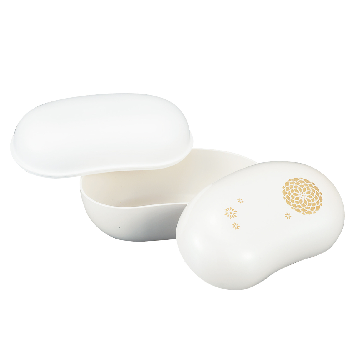 弁当箱 360ml ビーンズ弁当 金百華 パール百華 ( お弁当箱 ランチボックス 食洗機対応 レンジ対応 ドーム蓋 偏光 女子 大人 日本製 食洗機OK レンジOK お弁当 弁当 一段 ランチバンド付き ドーム型 女性 おしゃれ )