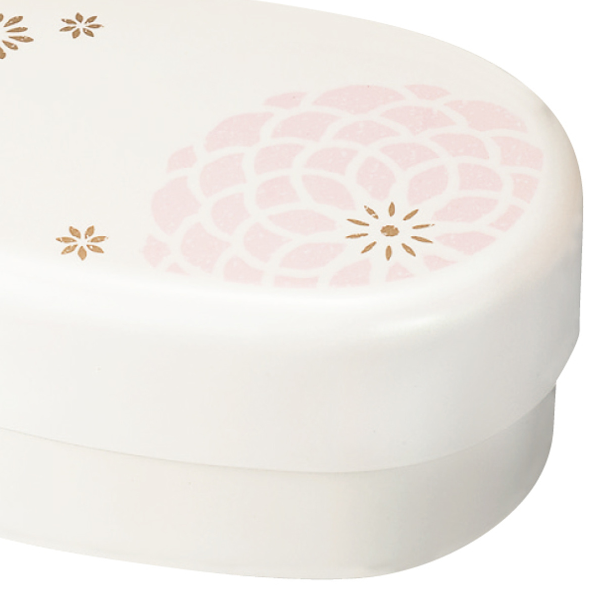 弁当箱 390ml コンパクトランチ パール百華 ( お弁当箱 ランチボックス レンジ対応 食洗機対応 二段 偏光 小判型 女子 日本製 レンジOK 食洗機OK 弁当 お弁当 入れ子式 ランチバンド付き 女性 おしゃれ ) 【ピンク】 ピンク