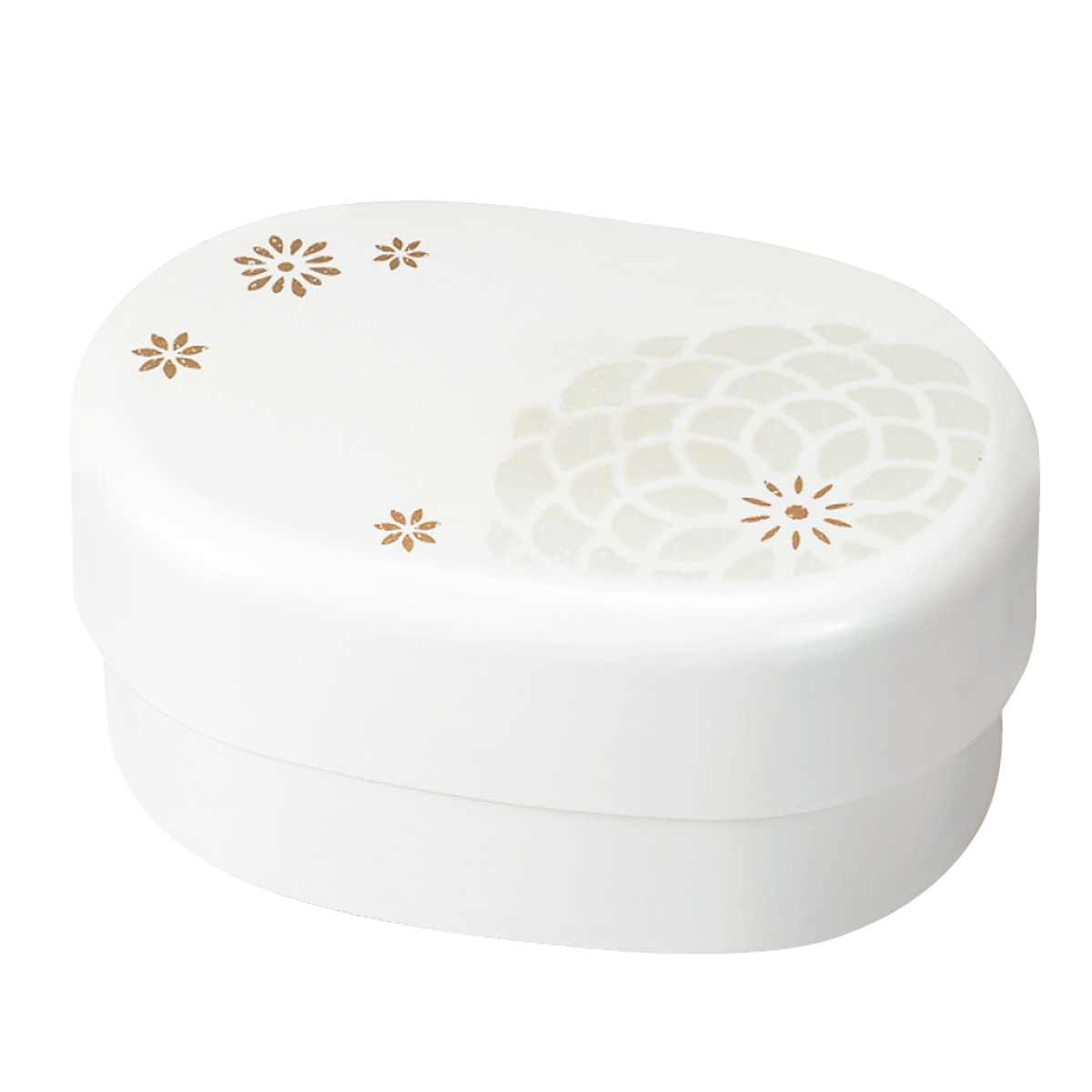 弁当箱 390ml コンパクトランチ パール百華 ( お弁当箱 ランチボックス レンジ対応 食洗機対応 二段 偏光 小判型 女子 日本製 レンジOK 食洗機OK 弁当 お弁当 入れ子式 ランチバンド付き 女性 おしゃれ ) 【ピンク】 ピンク