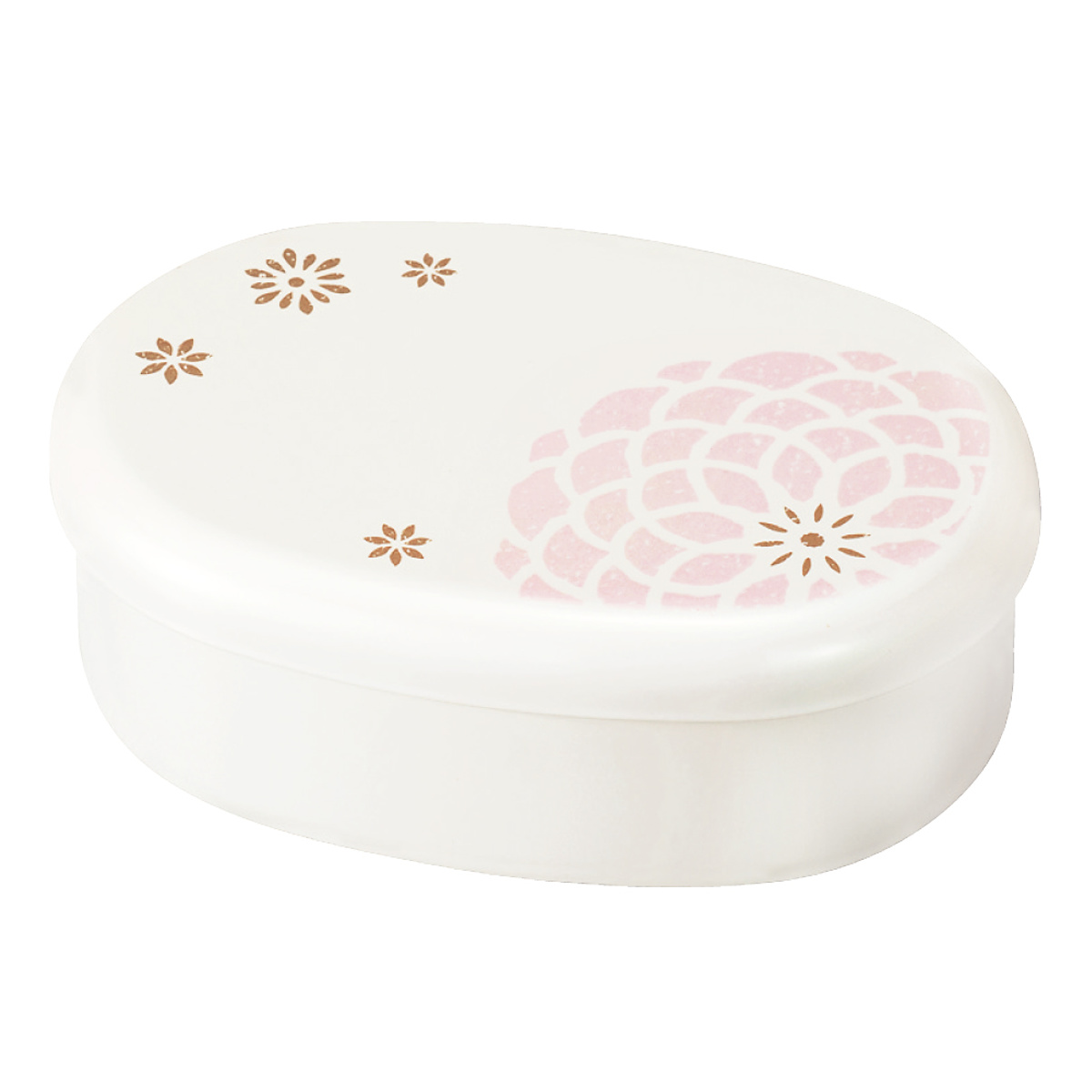 弁当箱 480ml 小判一段弁当 パール百華 ( お弁当箱 ランチボックス レンジ対応 食洗機対応 一段 偏光 小判型 女子 日本製 レンジOK 食洗機OK 弁当 お弁当 中子付き ランチバンド付き 女性 おしゃれ ) 【グレー】 グレー